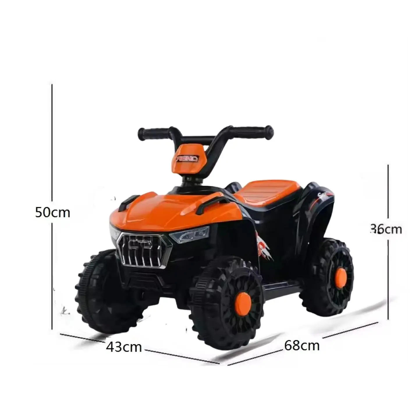 Moto Batería Eléctrico Infantil Atlas Naranja Juguete  2