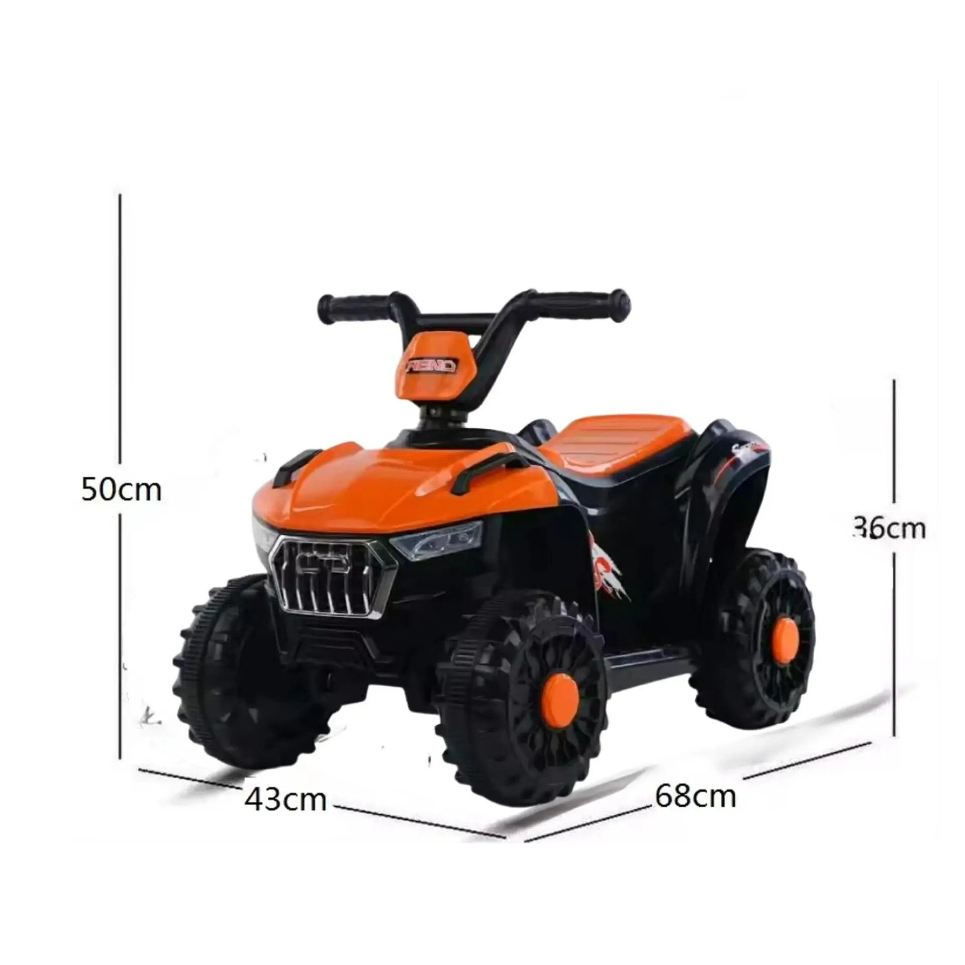 Moto Batería Eléctrico Infantil Atlas Naranja Juguete  3