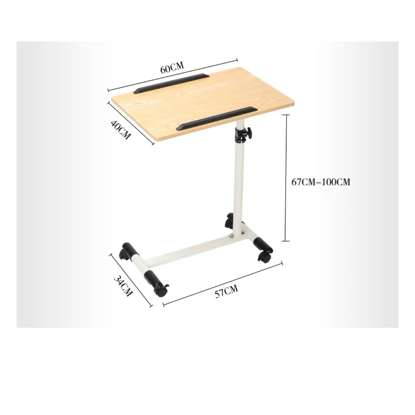 Mesa Plegable Enfermo Cama Ajustable Computador Blanca 2