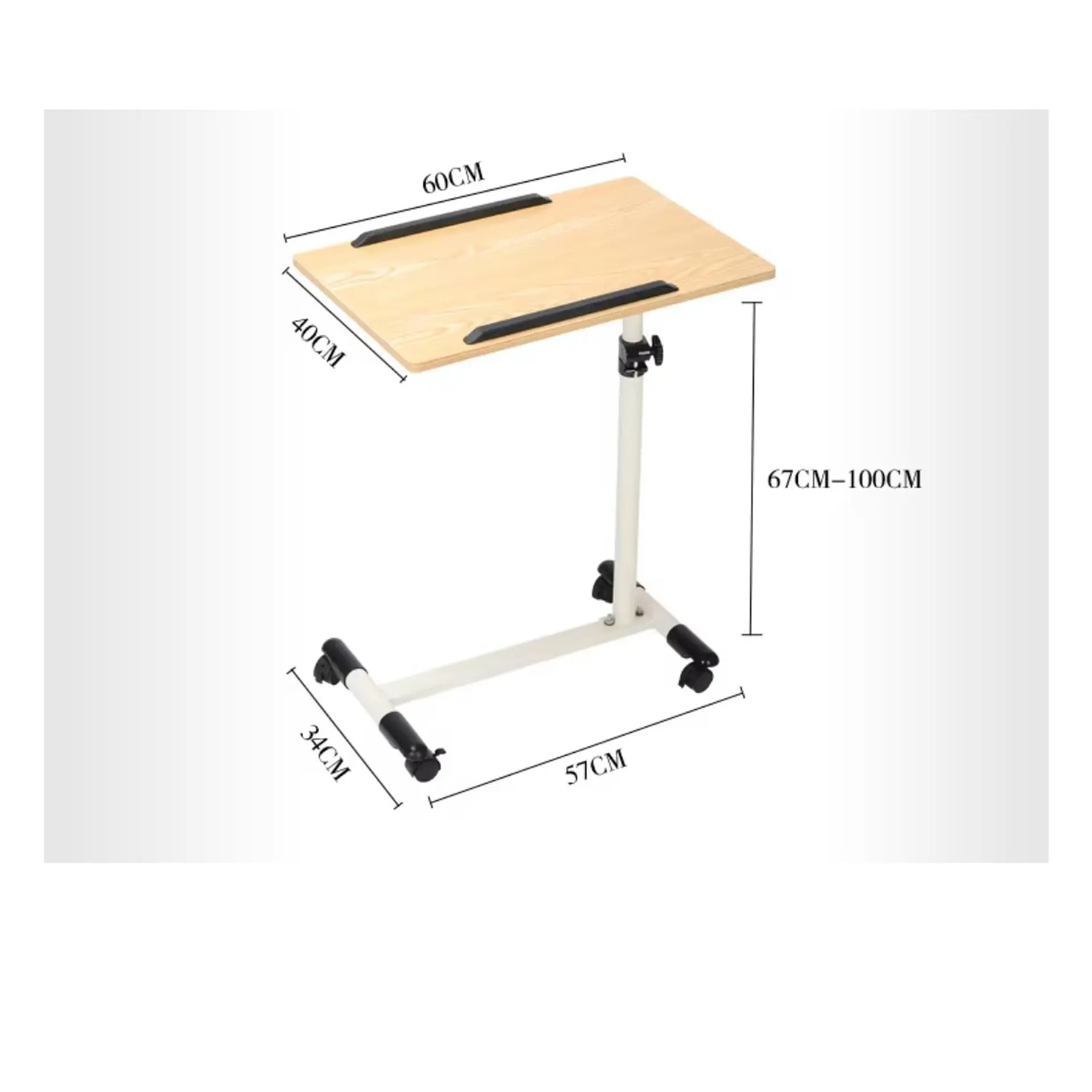 Mesa Plegable Enfermo Cama Ajustable Computador Blanca 2