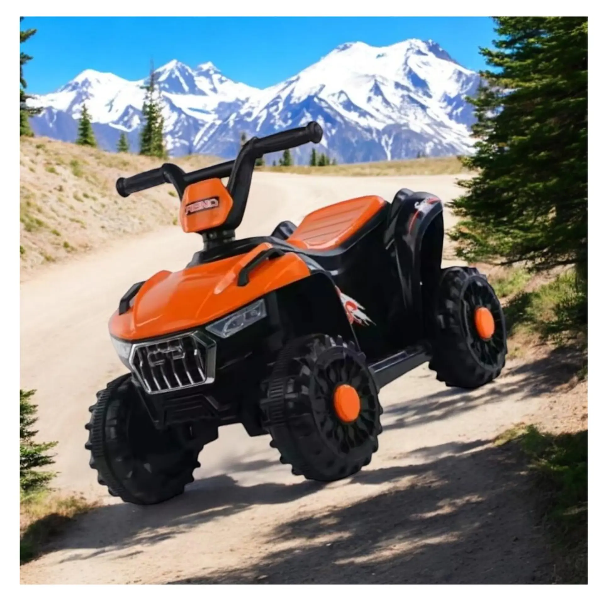 Moto Batería Eléctrico Infantil Atlas Naranja Juguete  1
