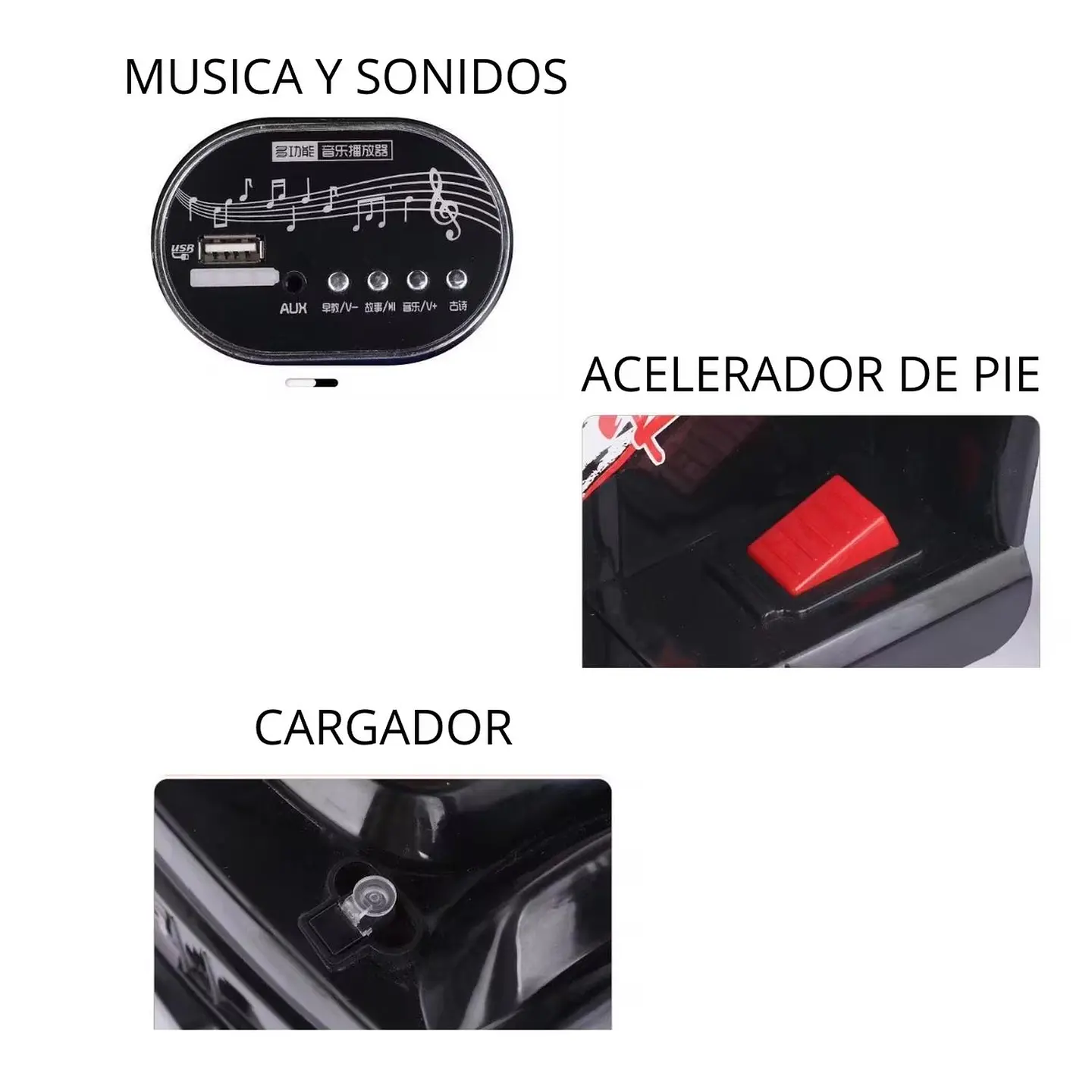 Moto Batería Eléctrico Infantil Atlas Naranja Juguete  5