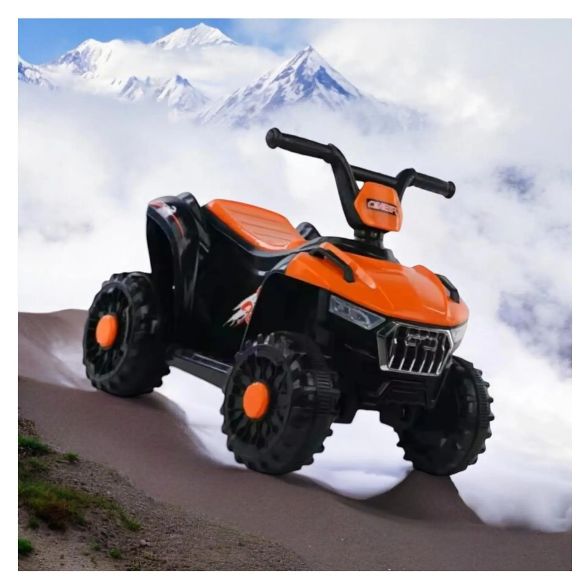 Moto Batería Eléctrico Infantil Atlas Naranja Juguete  7