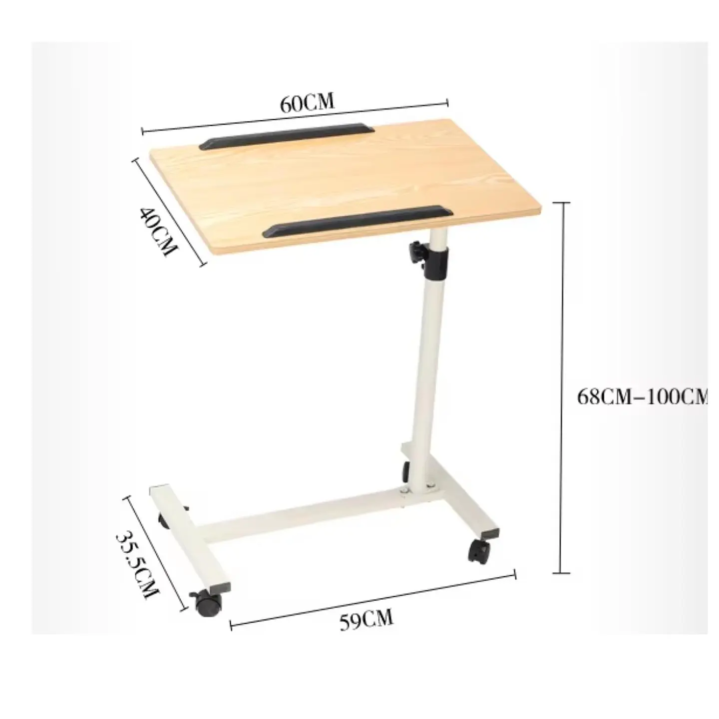 Mesa Plegable Enfermo Cama Altura Ajustable Computador Maple 3