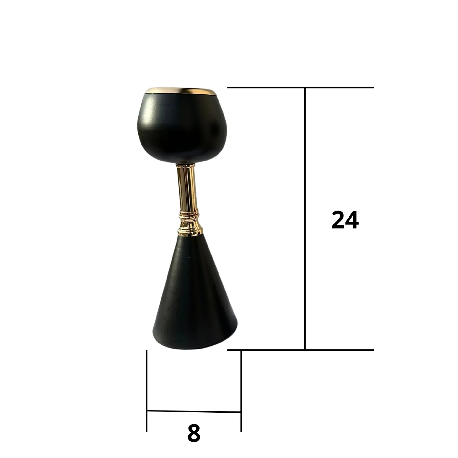 Candelabro Portavela Decorativo Negro Vintage Metal 24 2