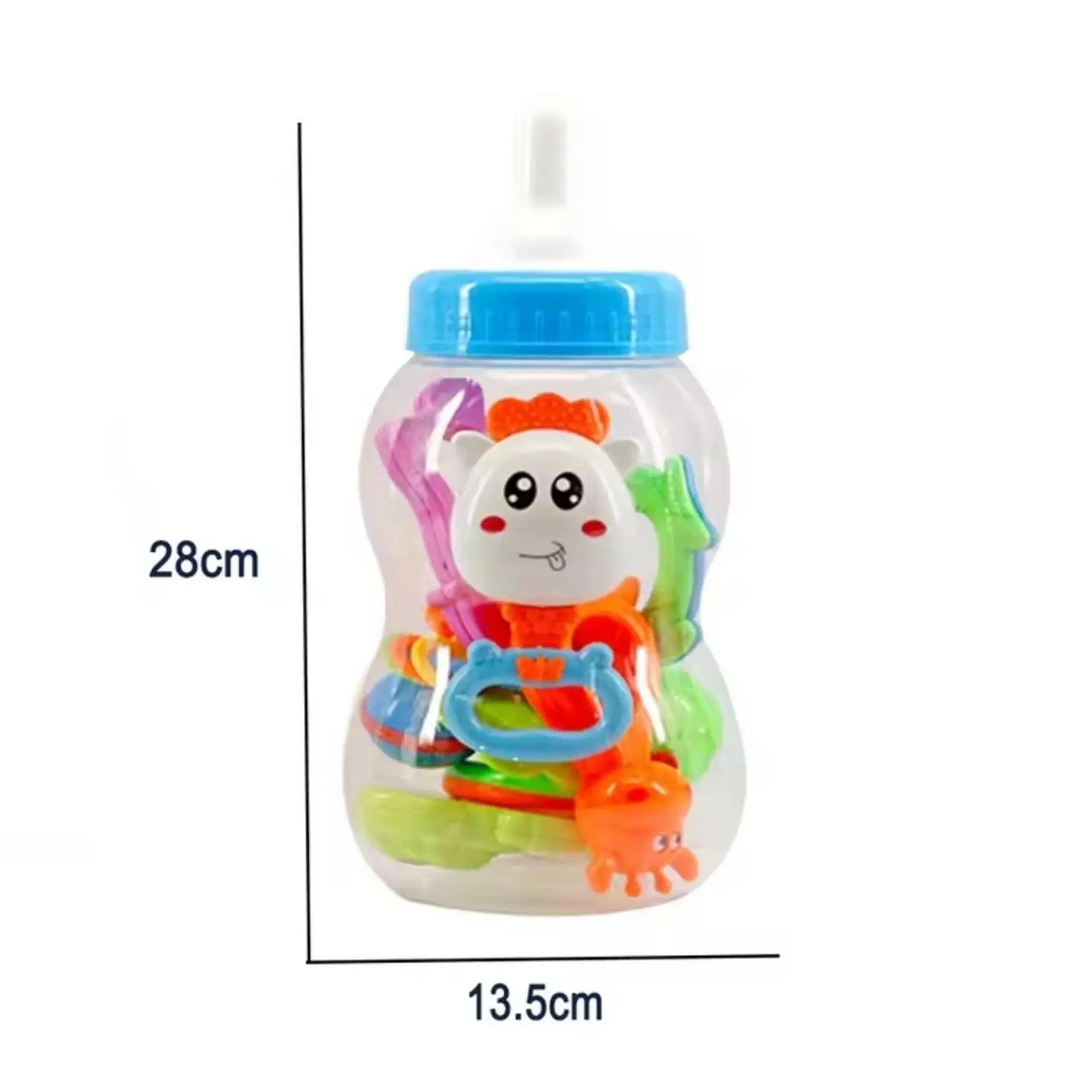 Set Sonajeros Cascabel Mordedor Bebe Celeste 10 Piezas 3