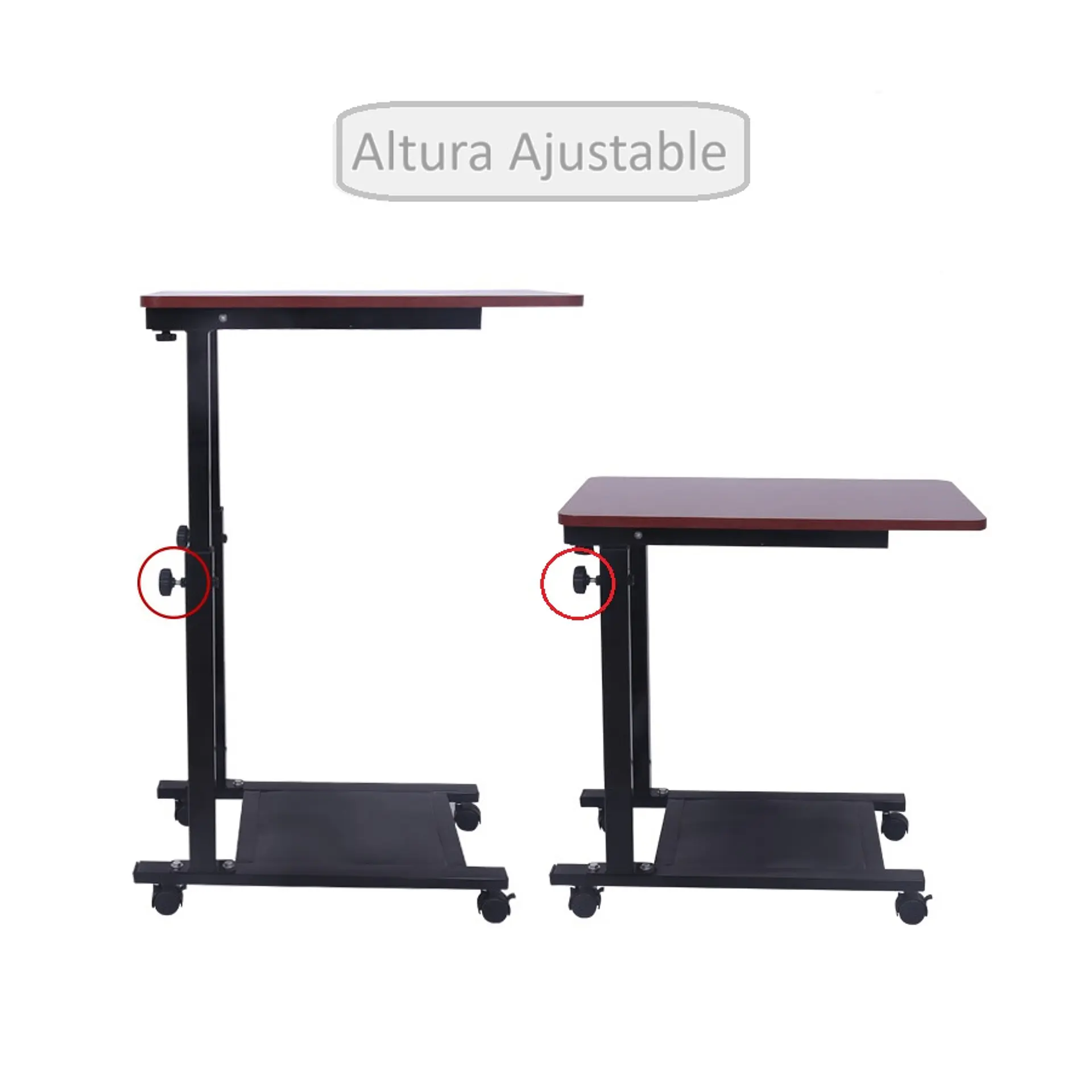 Mesa Plegable Enfermo Cama Carga 60 Kg Altura Ajustable PC 5