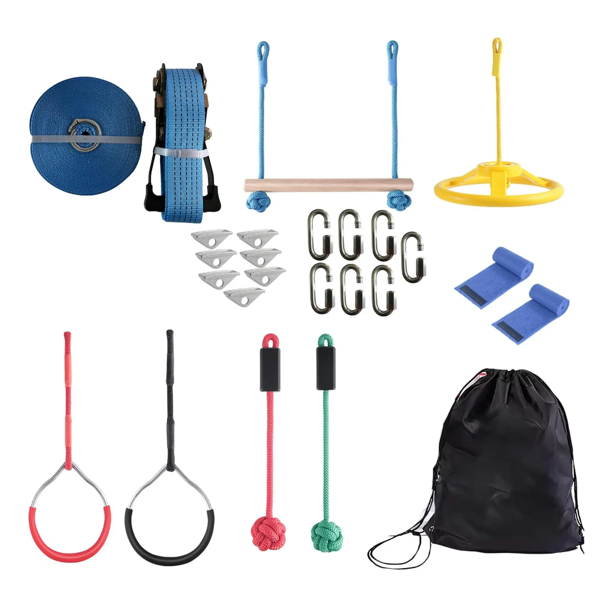 Juego Obstáculos 6 Kit Carrera Ninja Warrior Slackline Niños 1