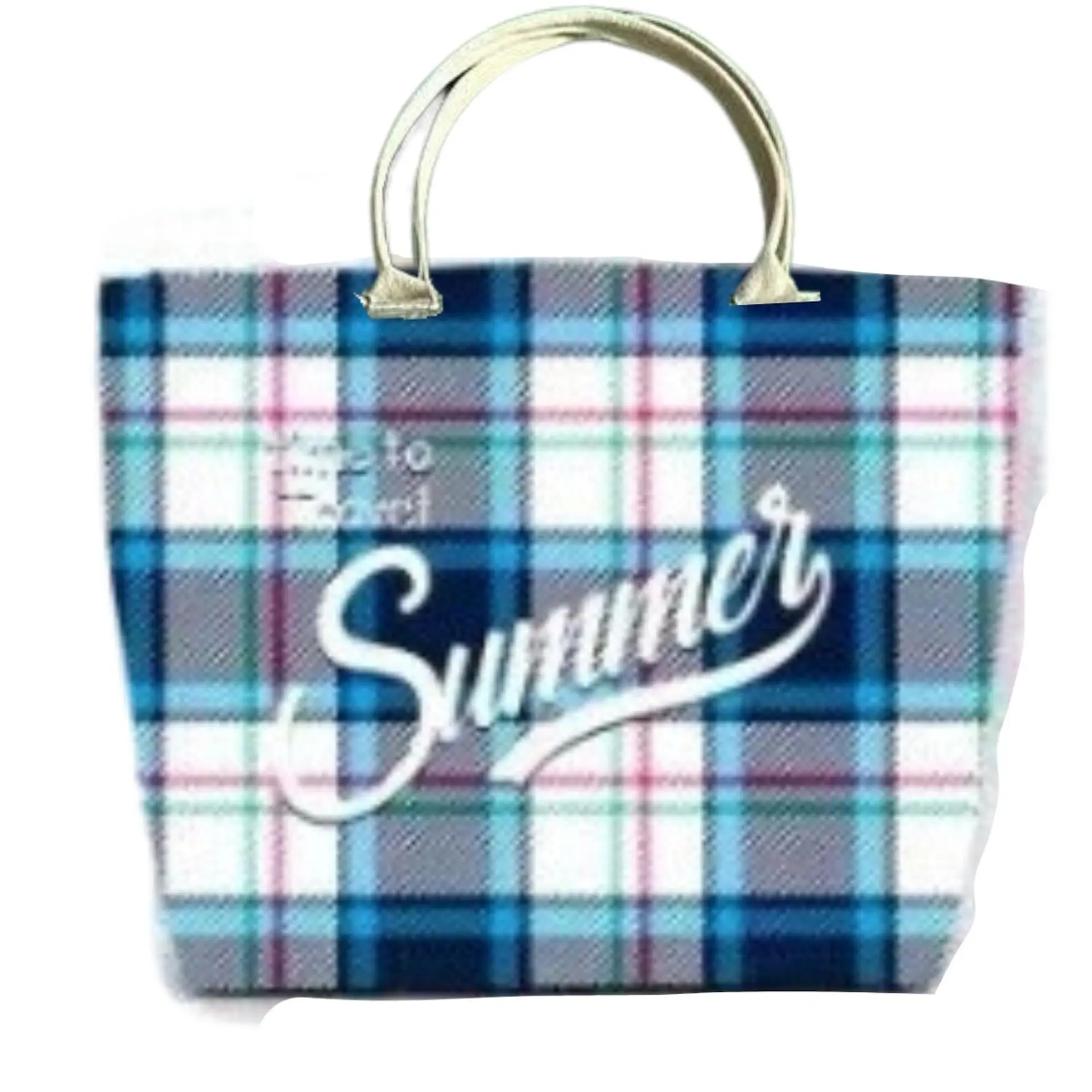 Bolso Playa Lona Algodon Summer Con Cierre Fuelle Grande 1
