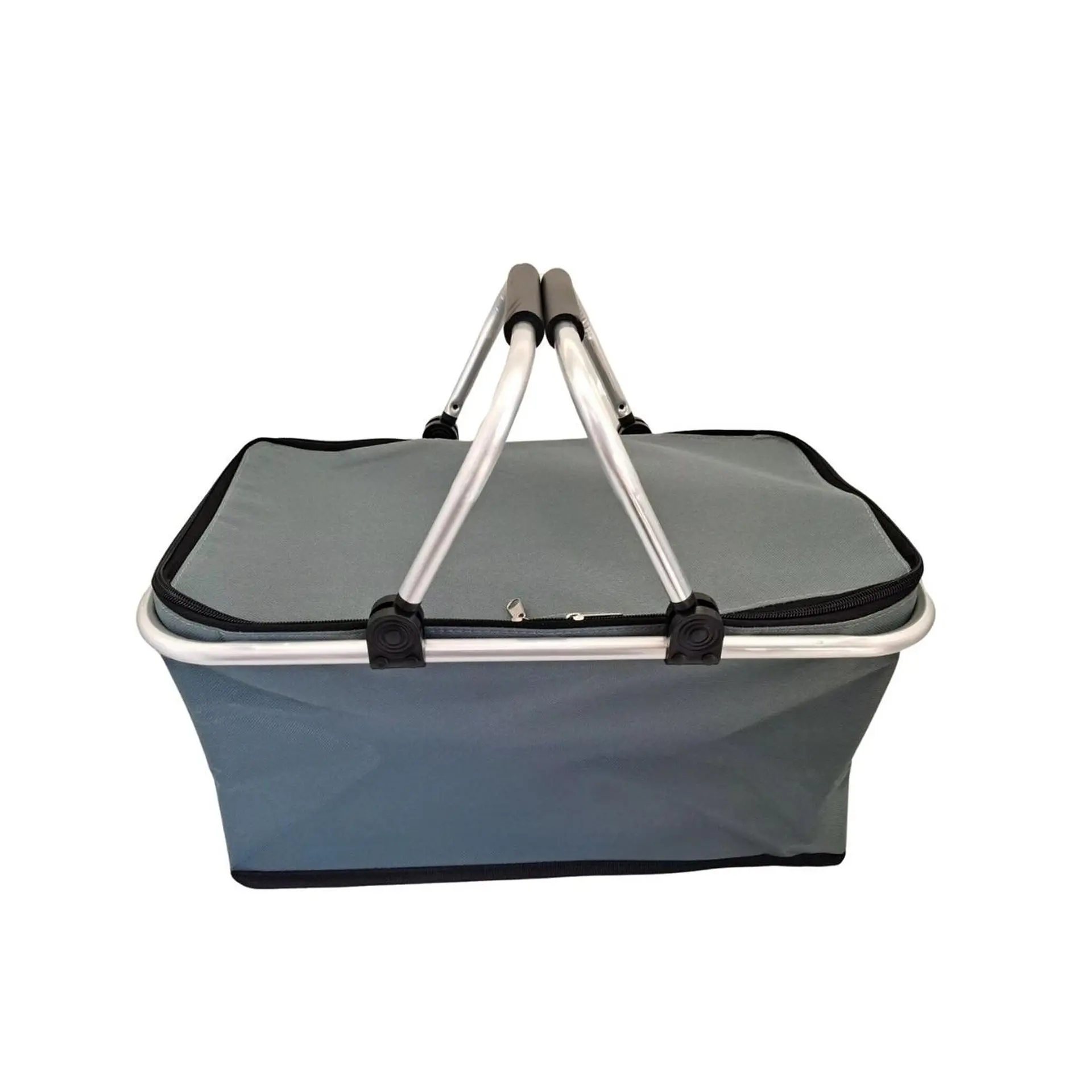 Bolso Termico Plegable Gris Cooler Canasta Picnic 3