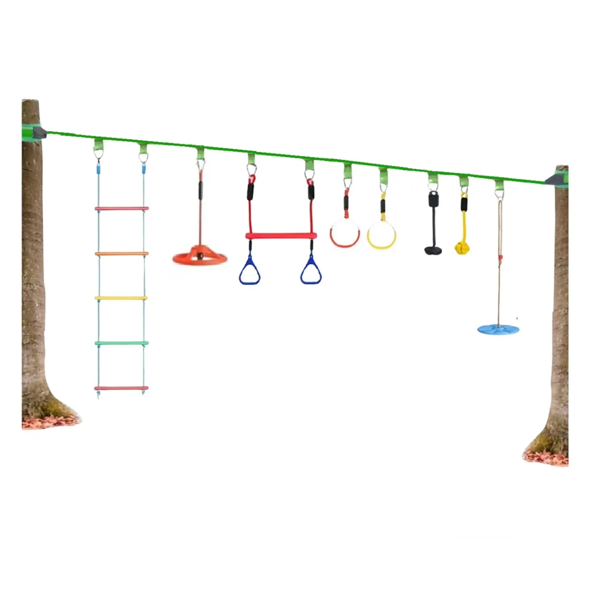 Juego Carrera Ninja Warrior 8 Obstaculos Slackline 6