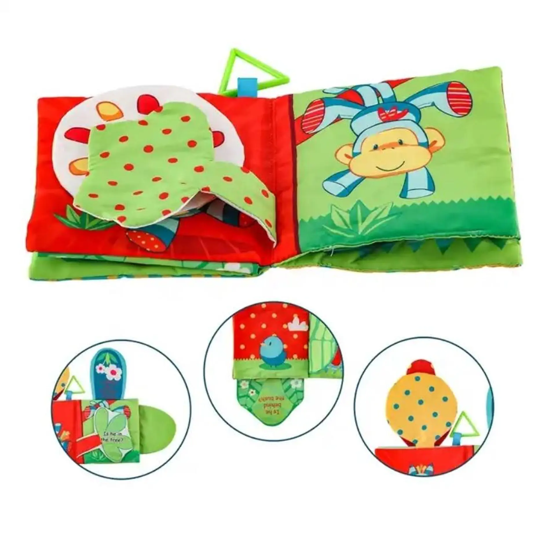 Libro Sensorial Estimulacion Con Colas 3D Tela Elefante 3