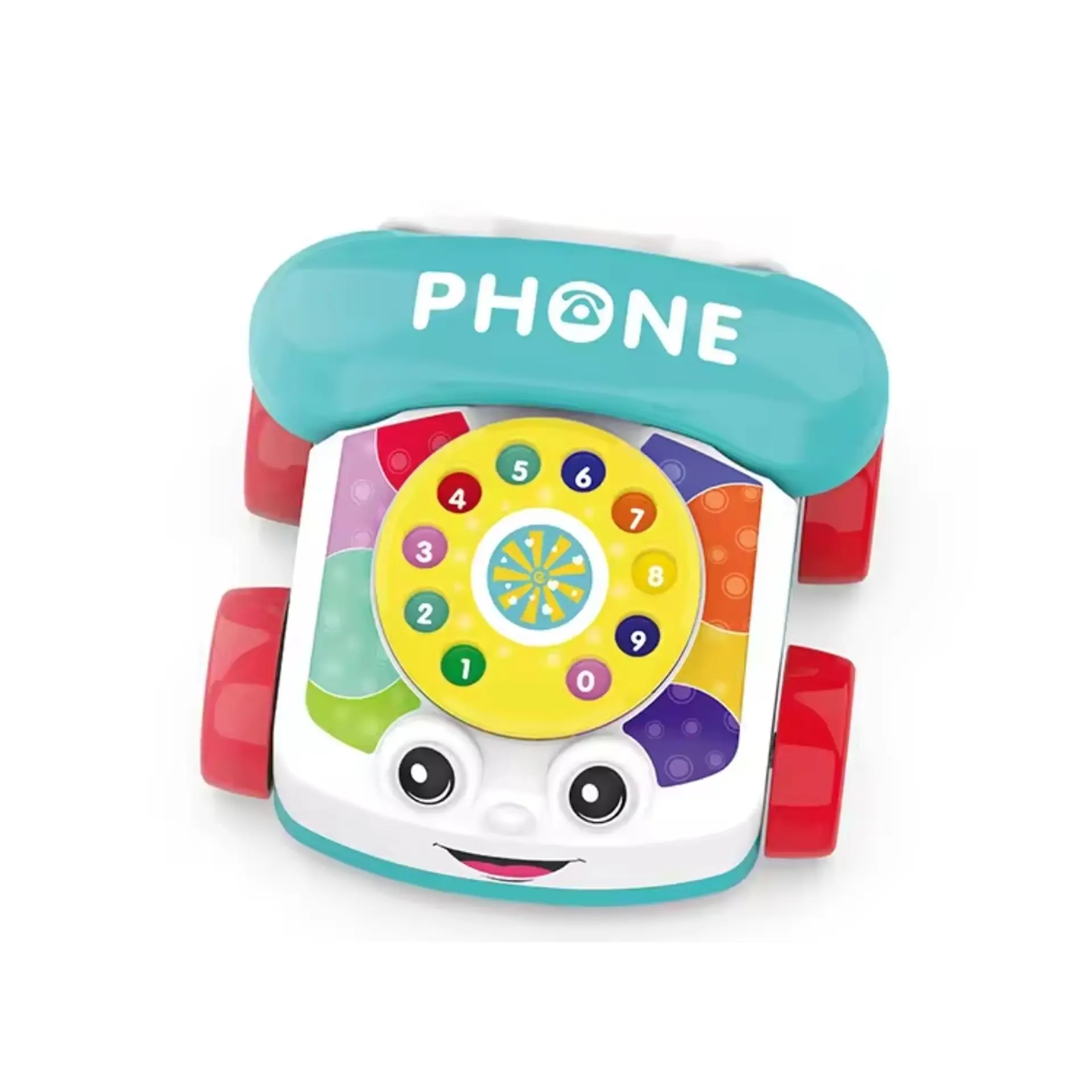 Teléfono Juguete De Arrastre Infantil Con Disco Didáctico  1
