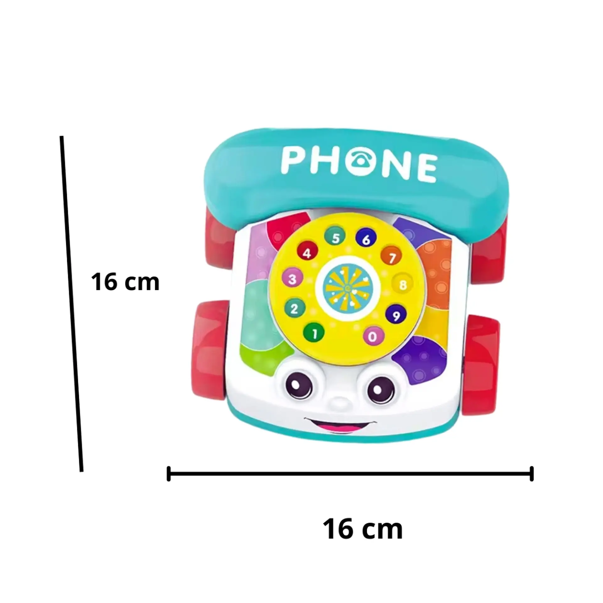 Teléfono Juguete De Arrastre Infantil Con Disco Didáctico  3