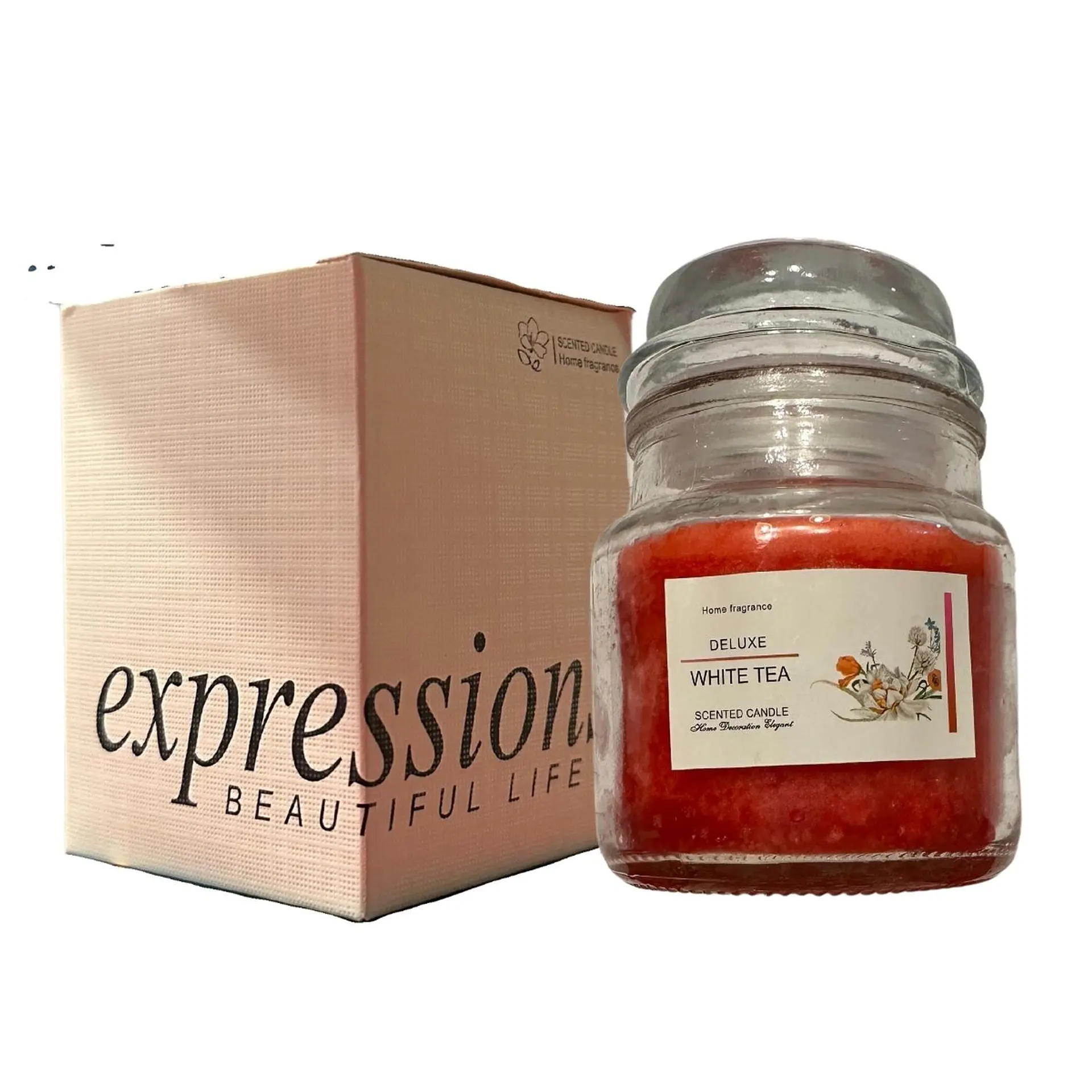 Vela Aroma White Tea Tapa Vidrio Mejora La Salud Bienestar 2