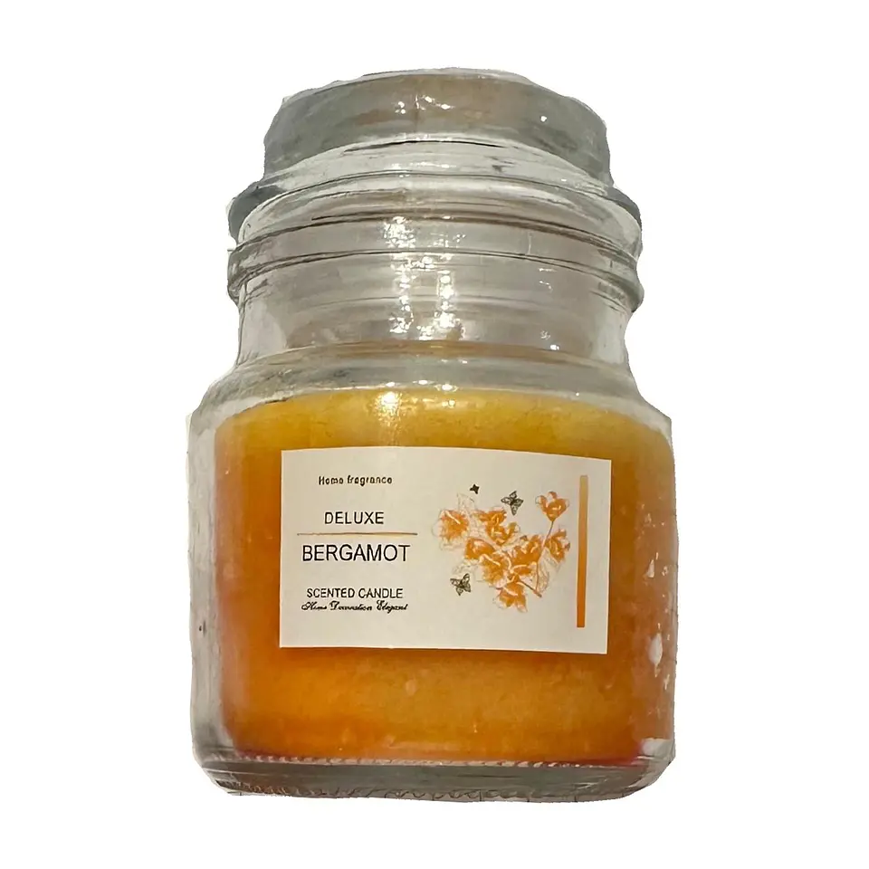 Vela Aromatica Bergamota Tapa Vidrio Reduce Stress 1
