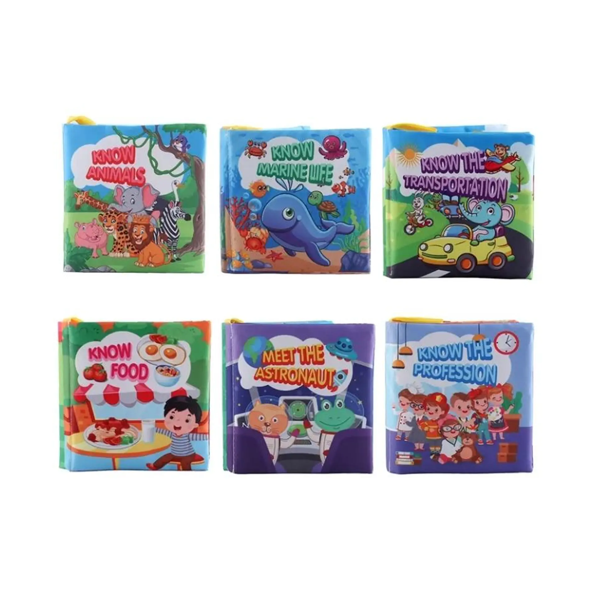 Pack 6 Libro Sensorial Estimulacion Cognitivo Tela 1