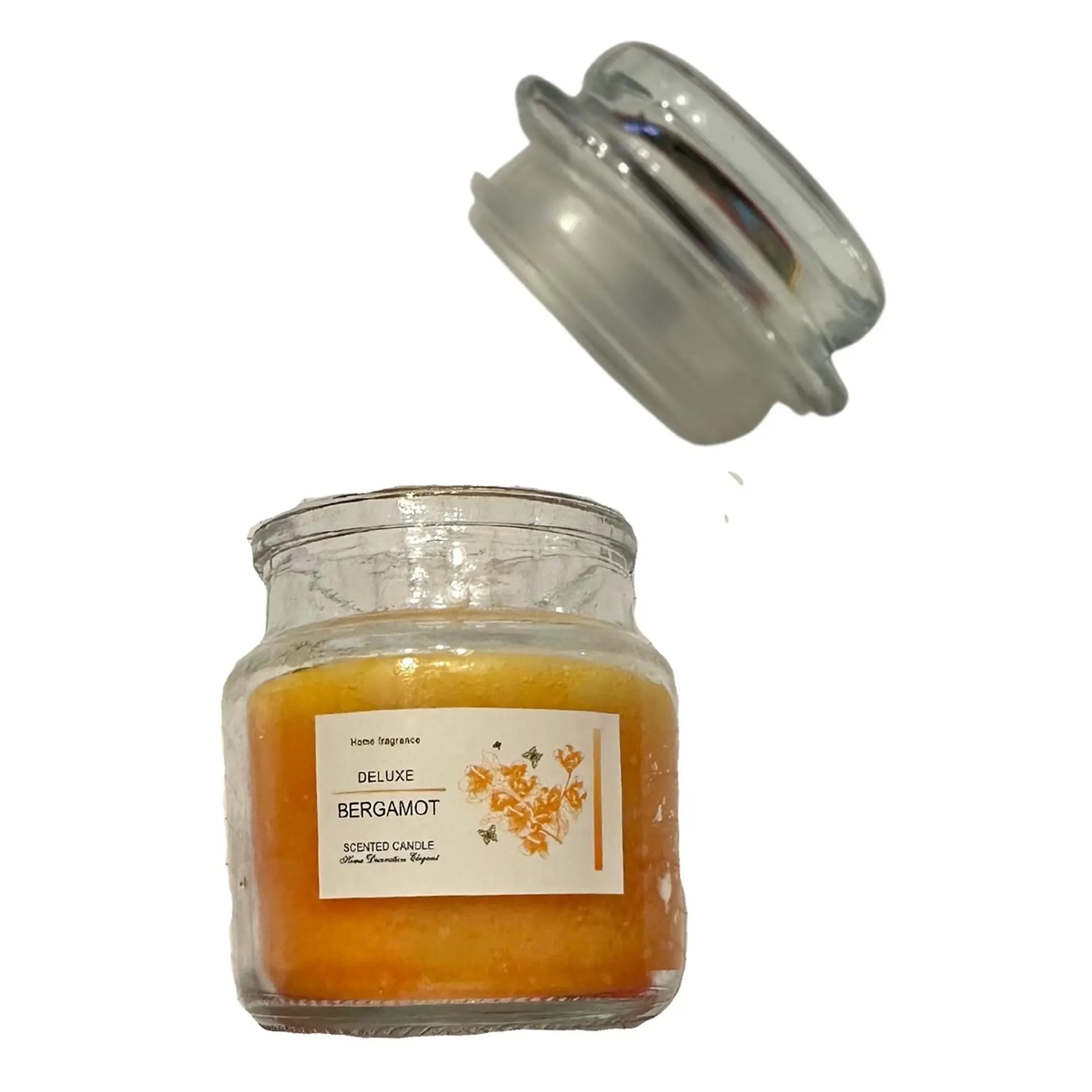 Vela Aromatica Bergamota Tapa Vidrio Reduce Stress 2
