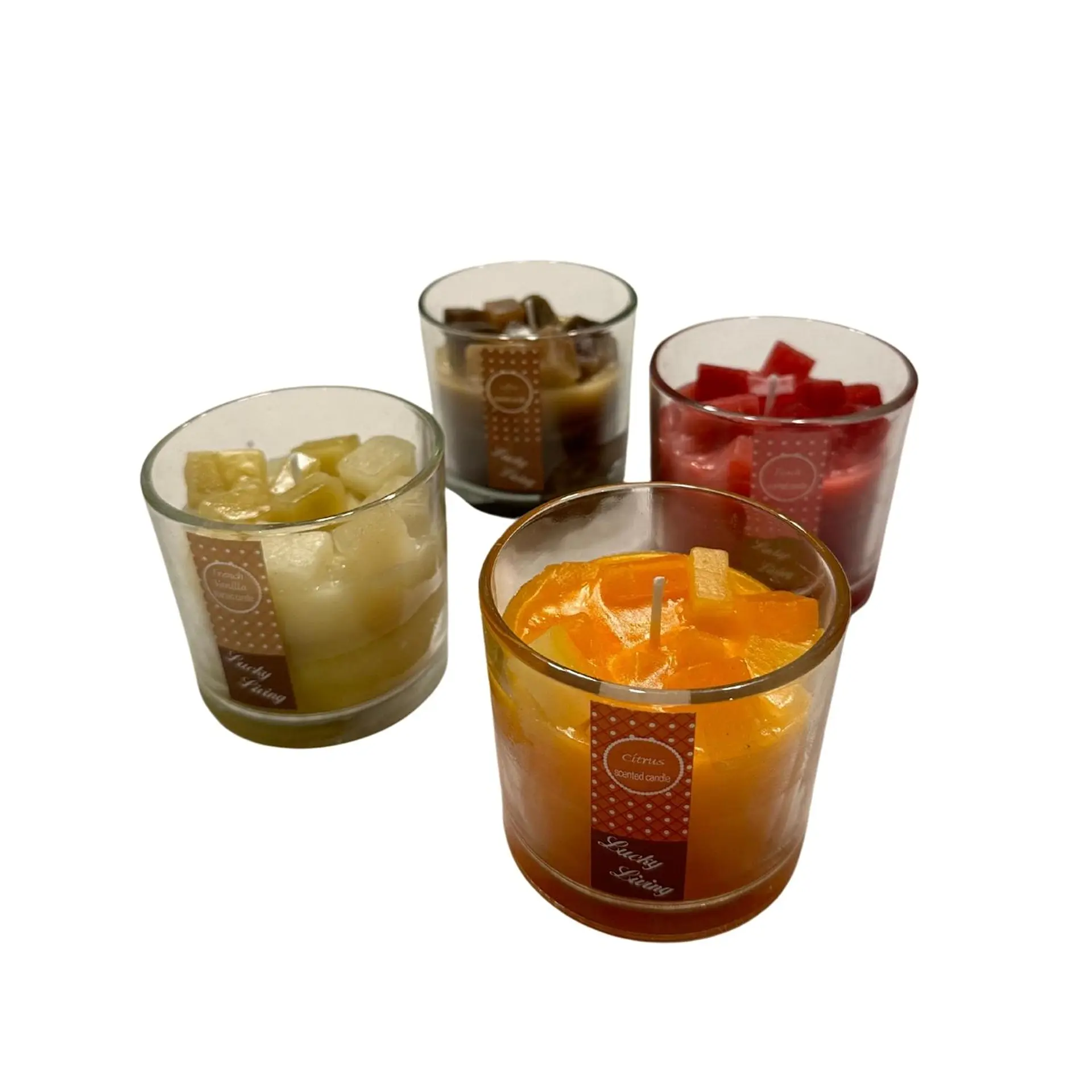 Vela Aromatica Decorativa De Lujo Diseño Fruta Pack 4 Unid 1