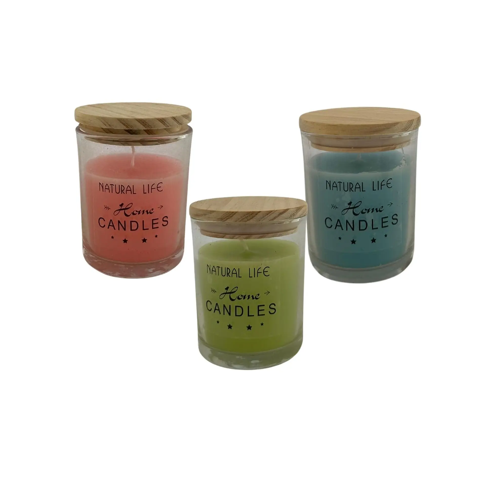 Vela Aromatica Decorativa Tapa Madera Pack De 3 Diseño A 1