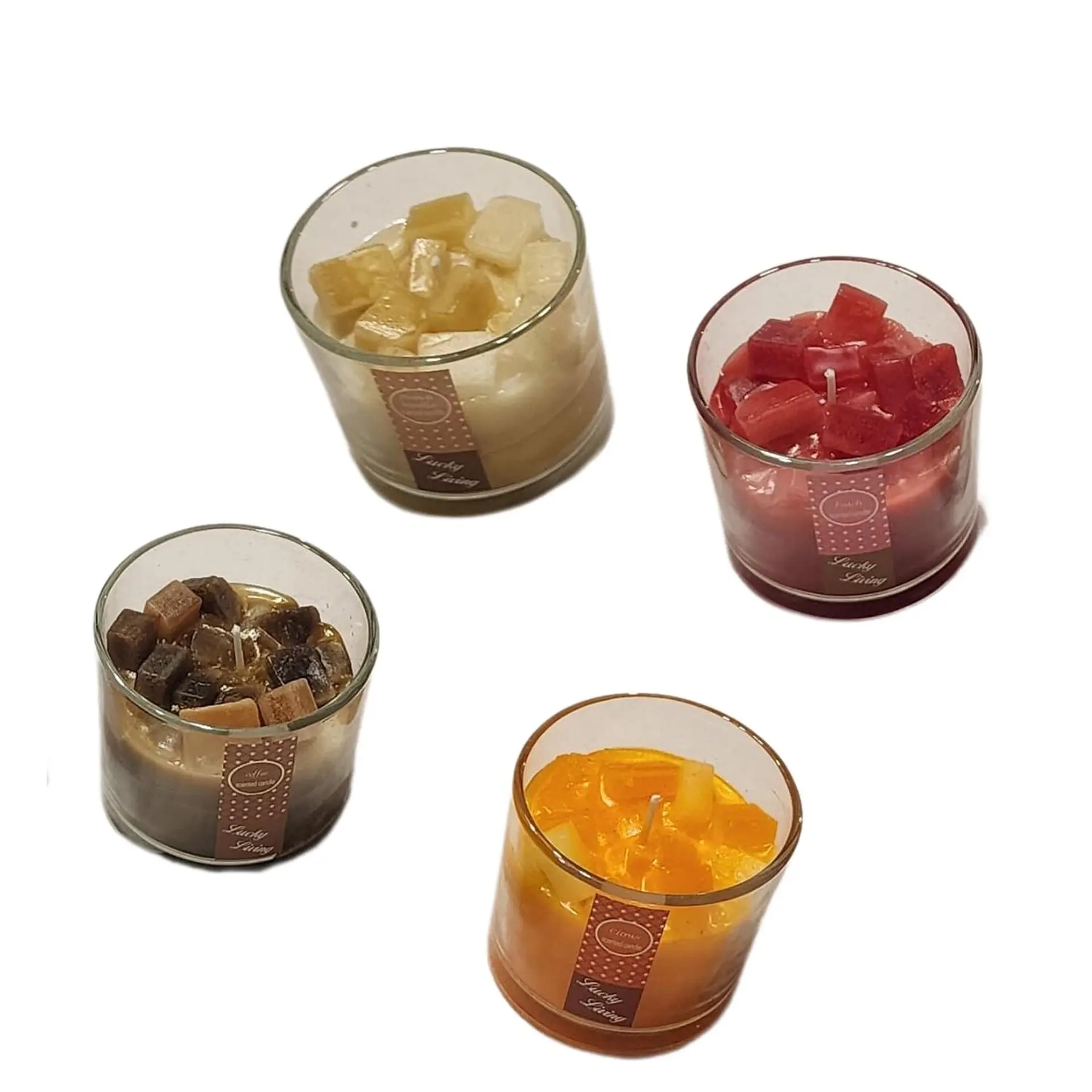 Vela Aromatica Decorativa De Lujo Diseño Fruta Pack 4 Unid 6