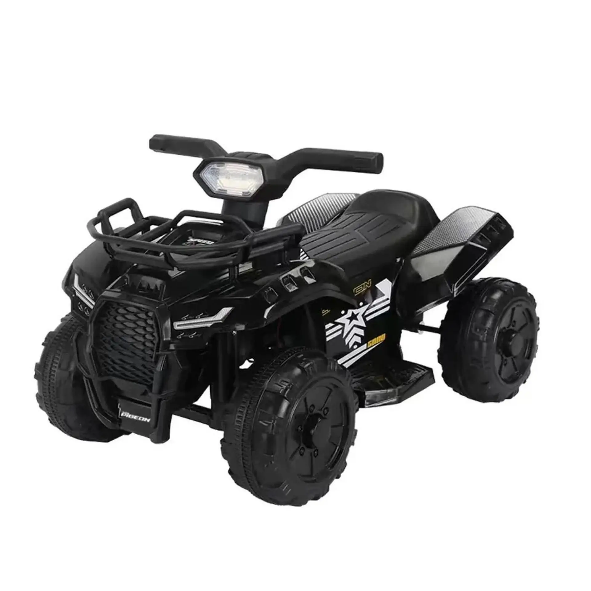 Moto Batería Eléctrico Infantil Quad Negra Juguete  2