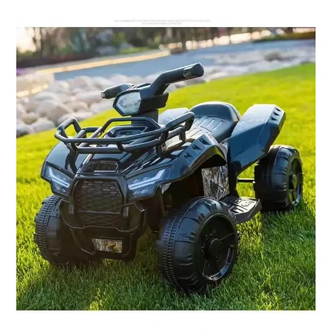 Moto Batería Eléctrico Infantil Quad Negra Juguete 