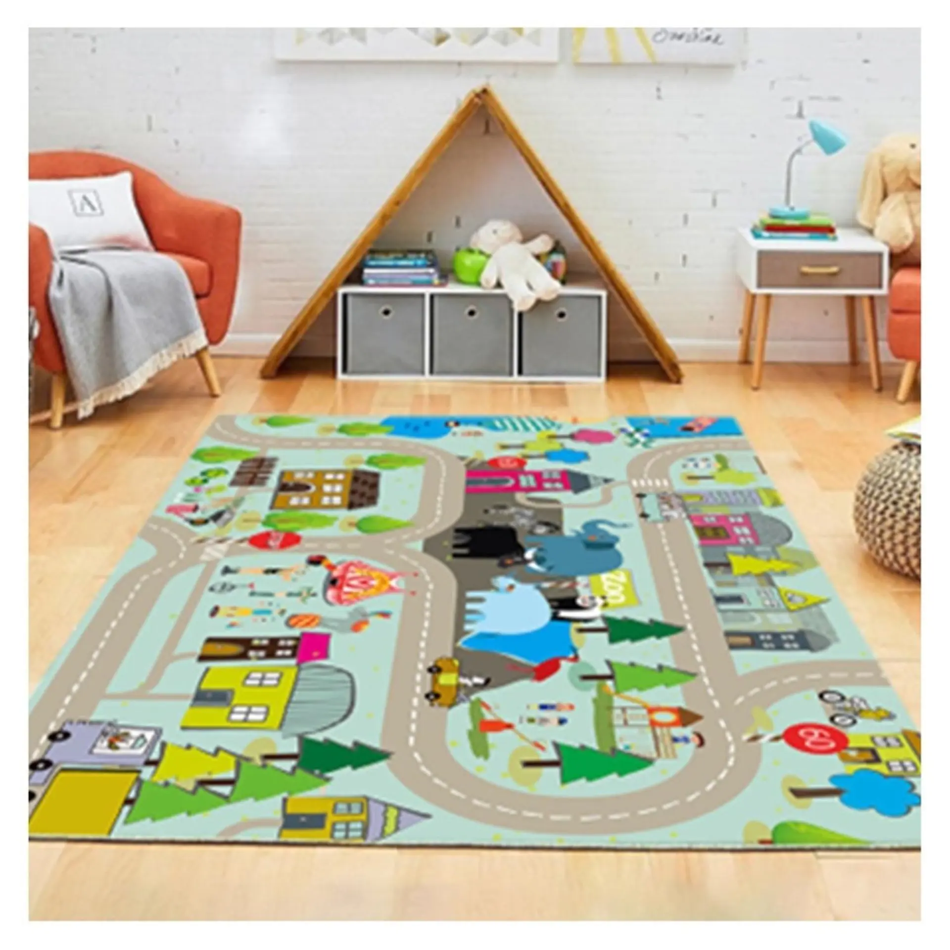 Alfombra Infantil Estampada 80x120 cm Barrio 1