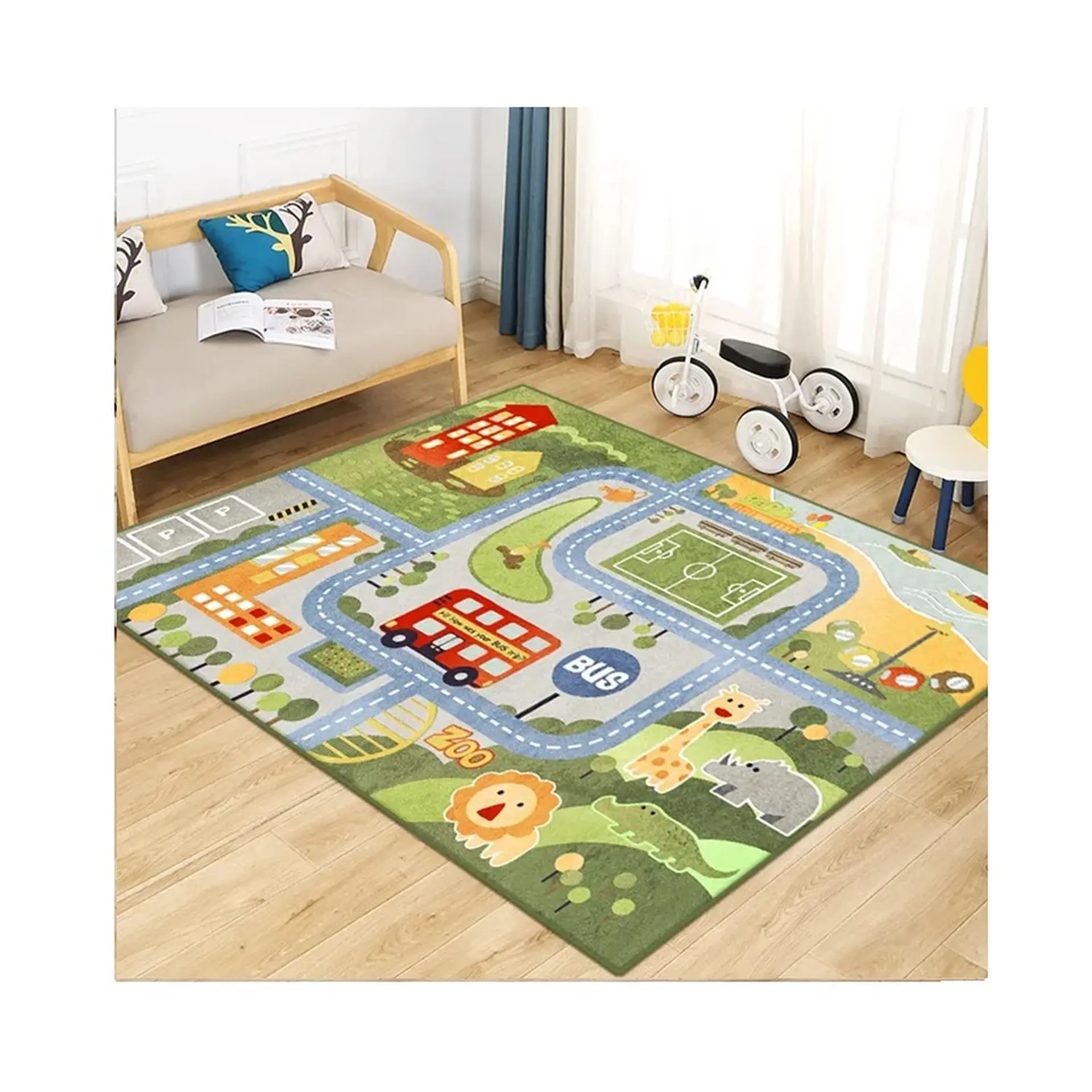 Alfombra Infantil Estampada 80x120 cm Ciudad 1
