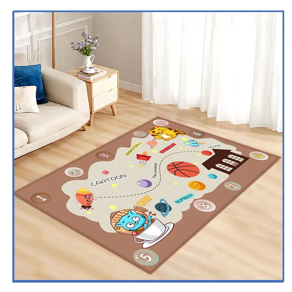 Alfombra Infantil Estampada 80x120 cm Deportes 1