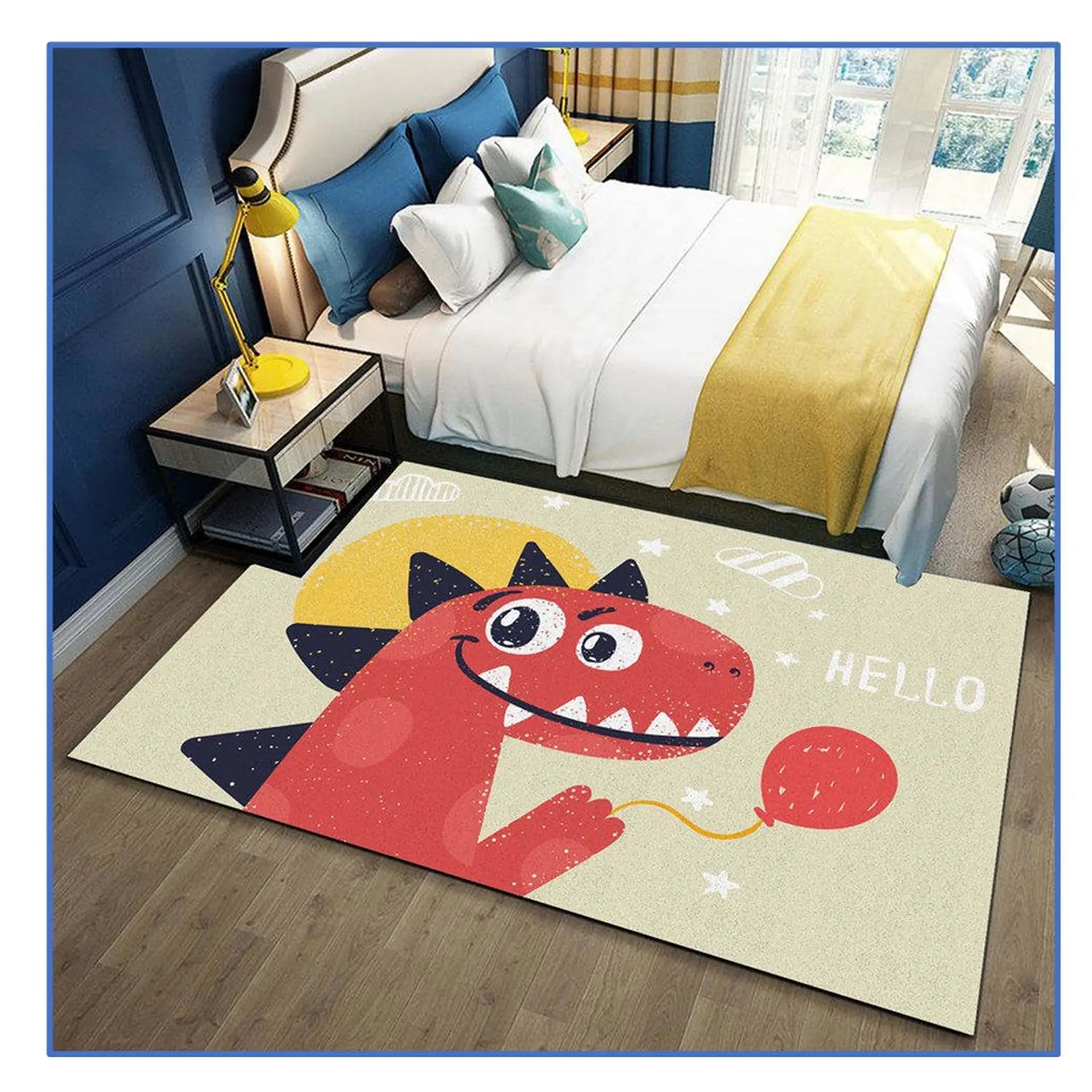 Alfombra Infantil Estampada 80x120 cm Dino 1