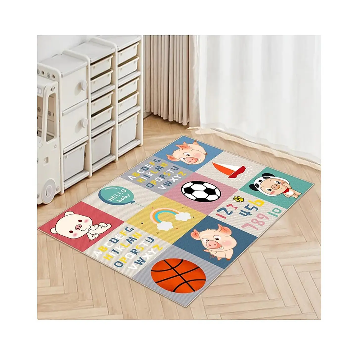Alfombra Infantil Estampada 80x120 cm Juguetes 1