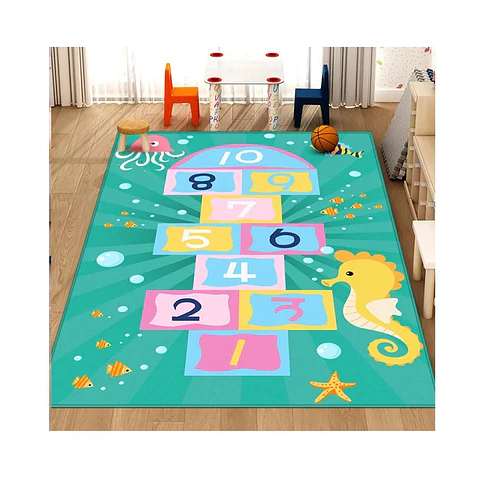 Alfombra Infantil Estampada 80x120 cm Oceano