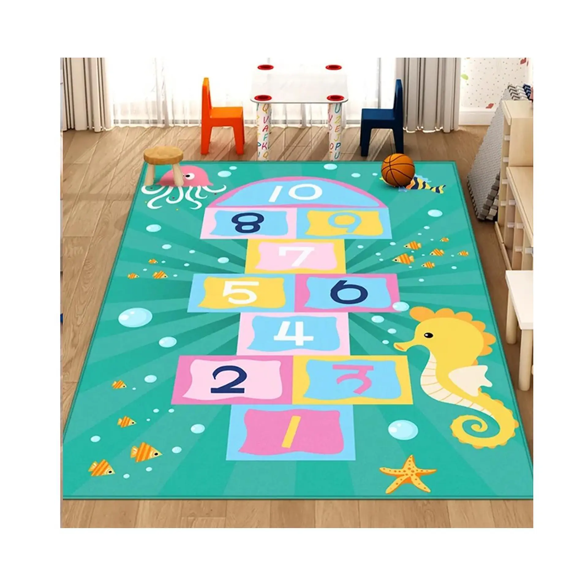 Alfombra Infantil Estampada 80x120 cm Oceano 1