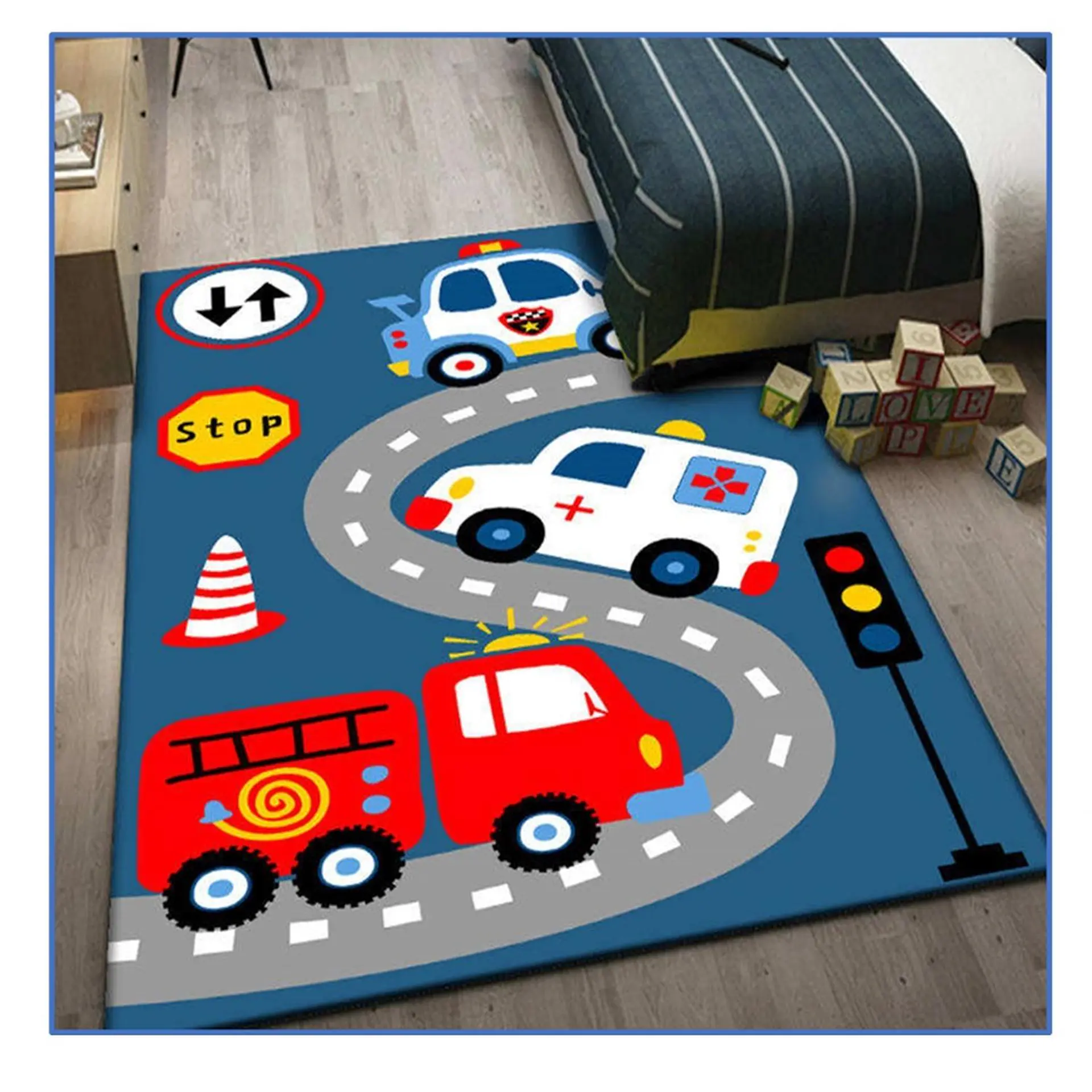 Alfombra Infantil Estampada 80x120 cm Pista 1
