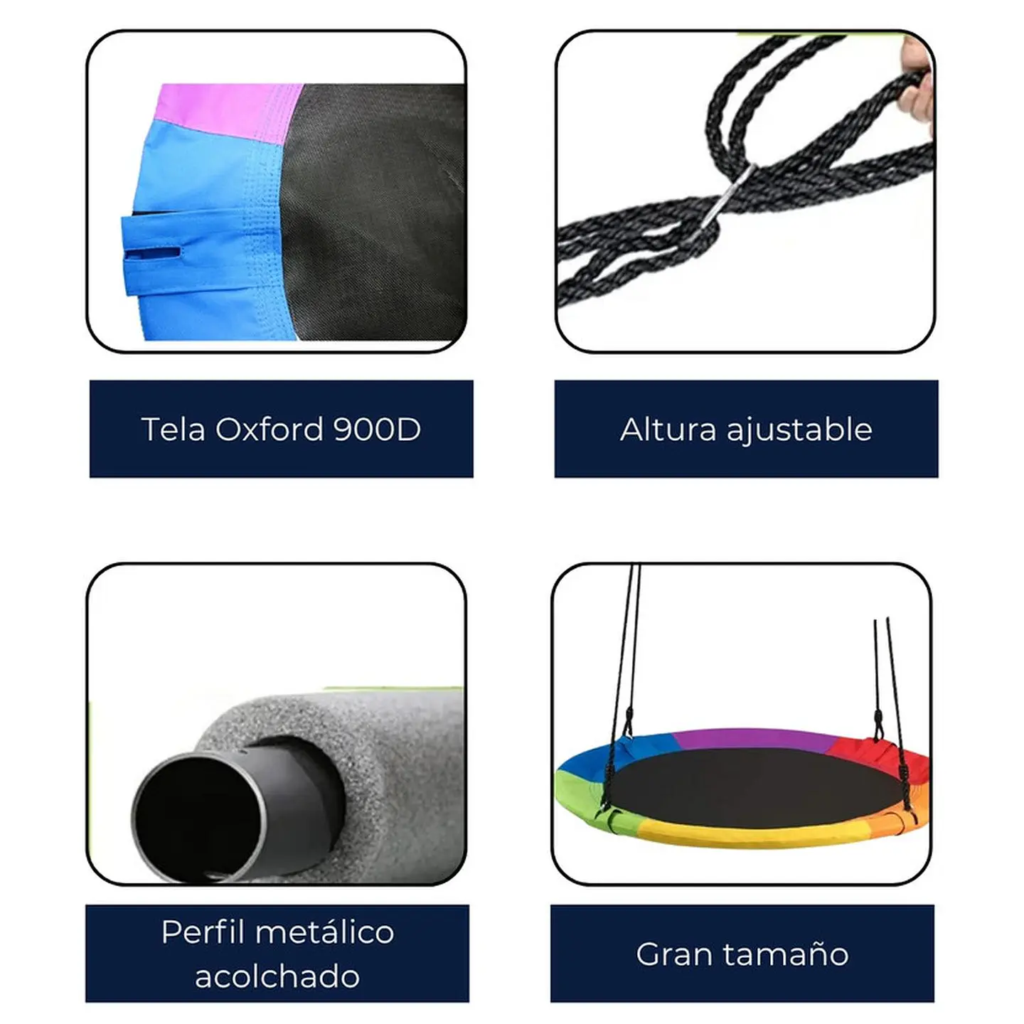 Columpio Redondo Patio Incluye Accesorios Silla Mecedora 2