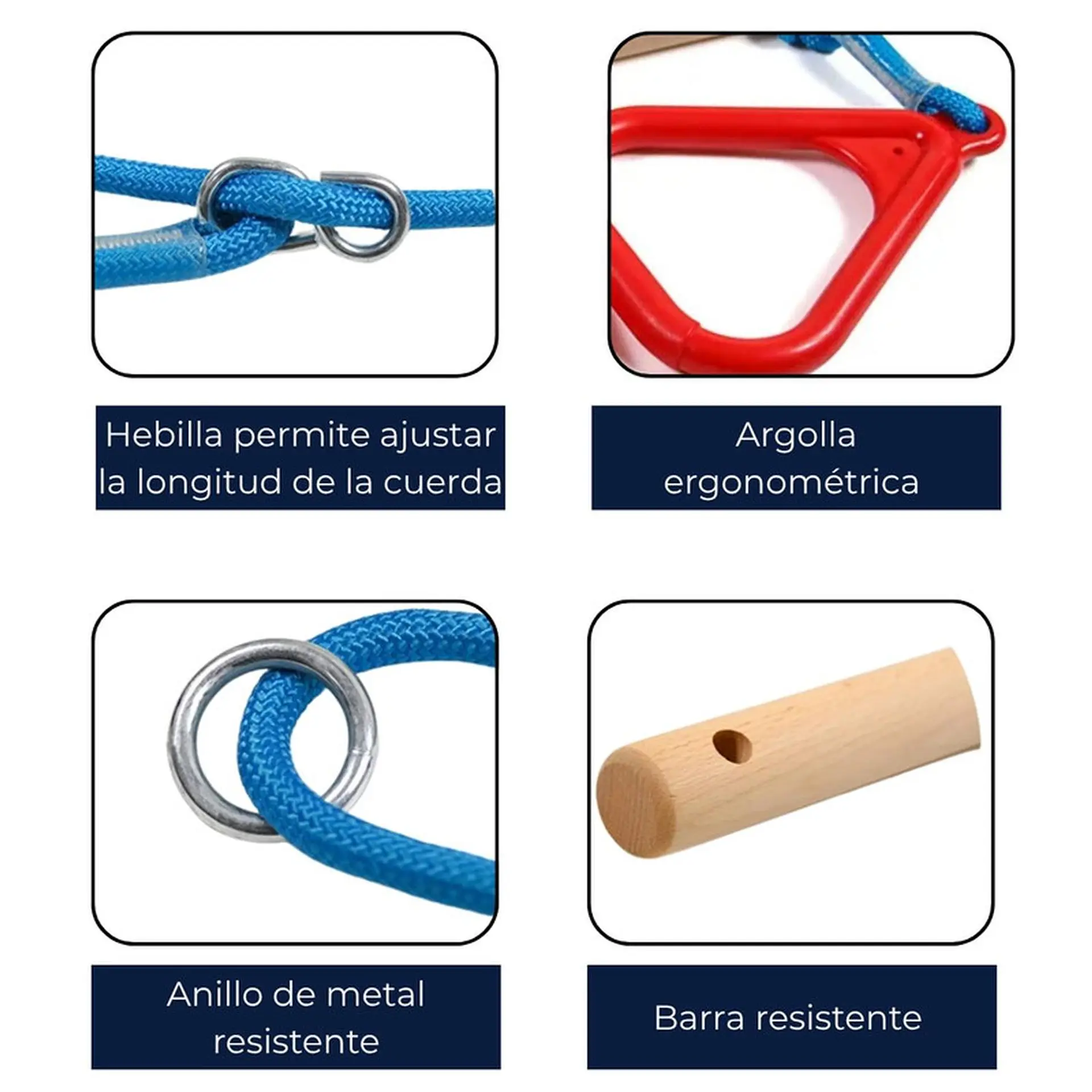Columpio Barra Trapecio Con Anillos Gimnasio 2