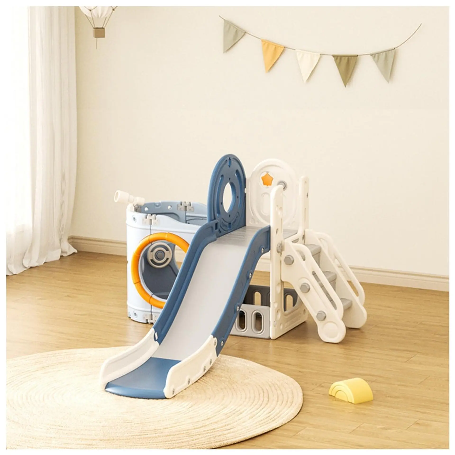 Juego Resbalin Infantil Con Telescopio Pirate Ship Azul 1