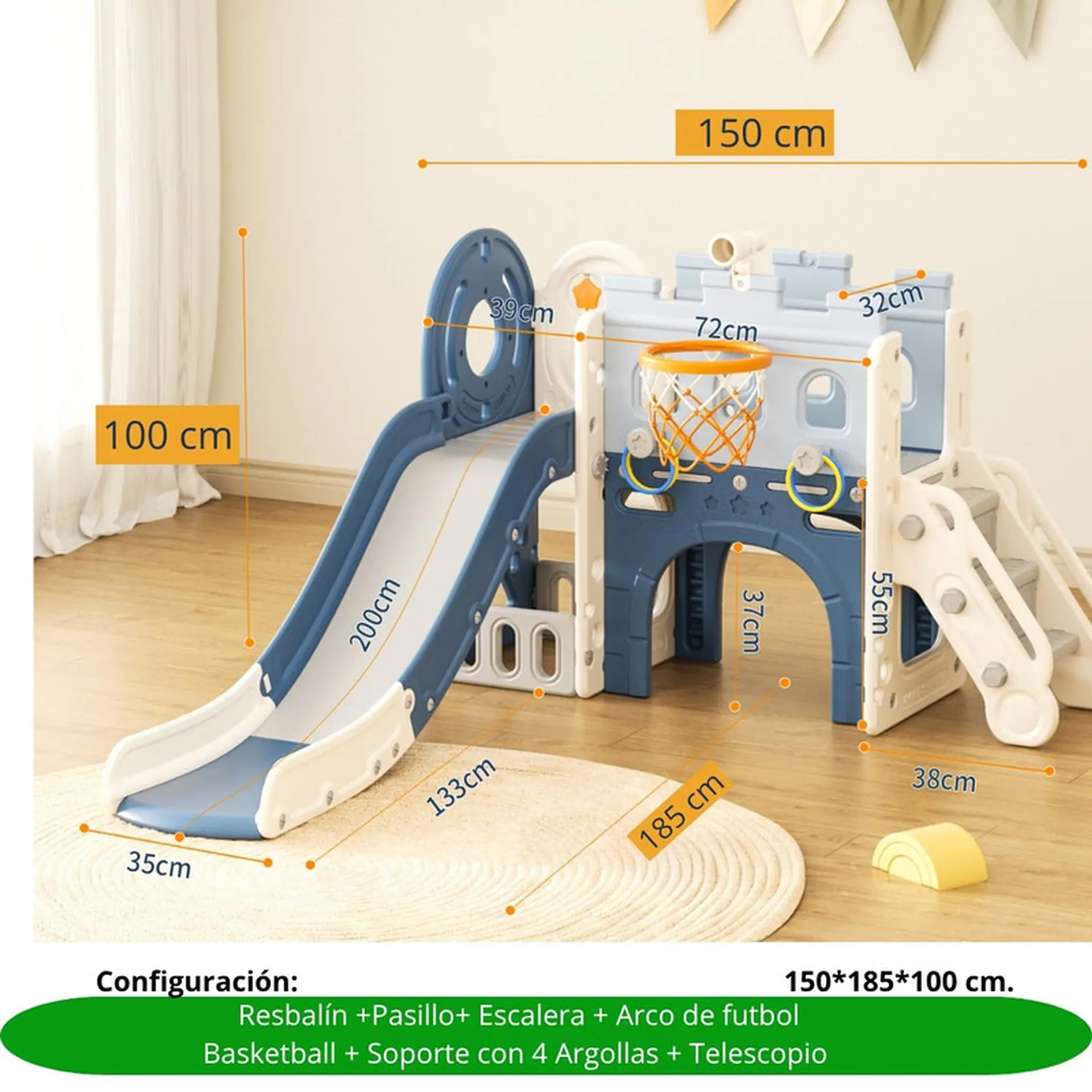 Juego Resbalin Con Aro Telescopio Tobogan Torre Aul 3