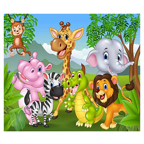 Alfombra Infantil Estampada 80x120 cm Selva
