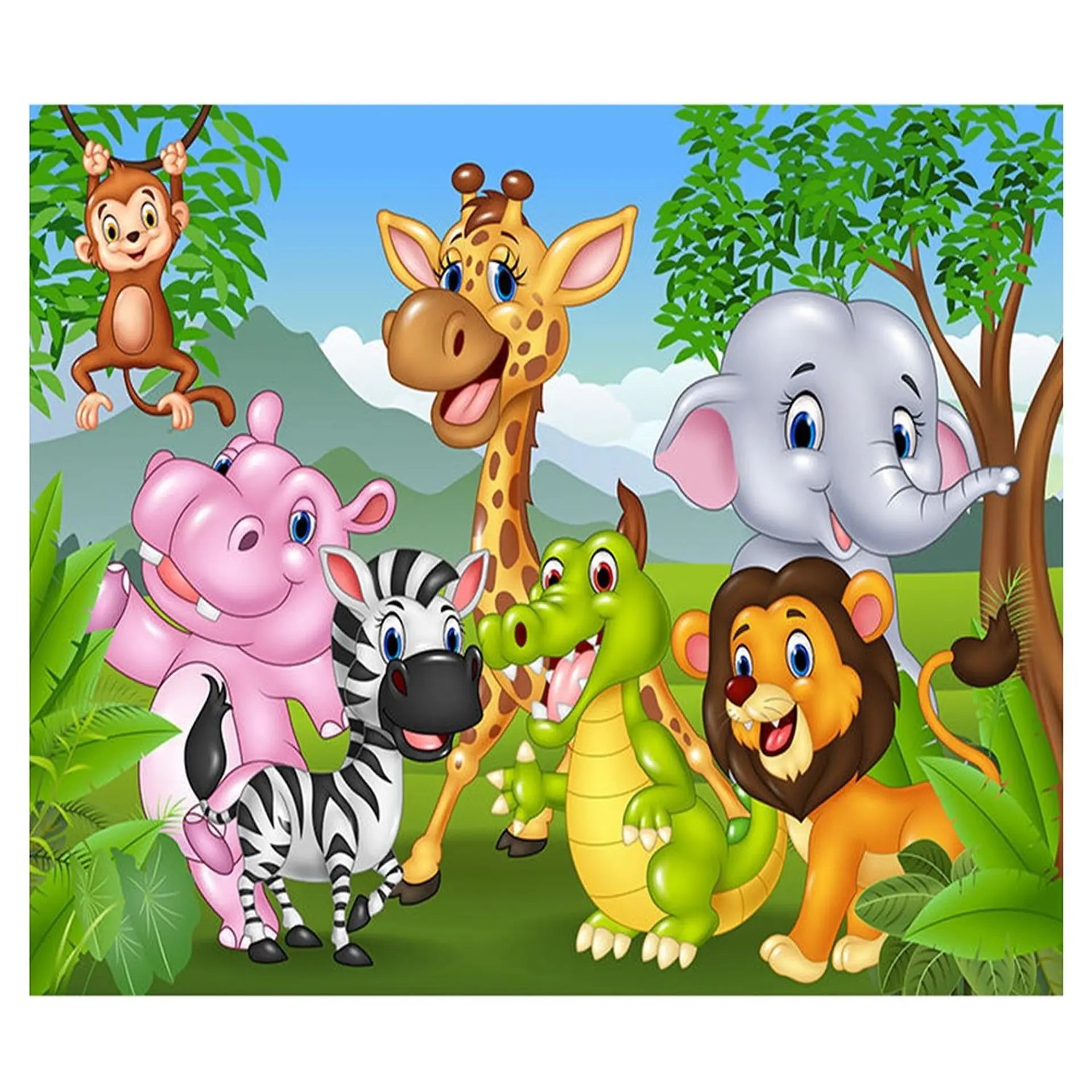 Alfombra Infantil Estampada 80x120 cm Selva 1