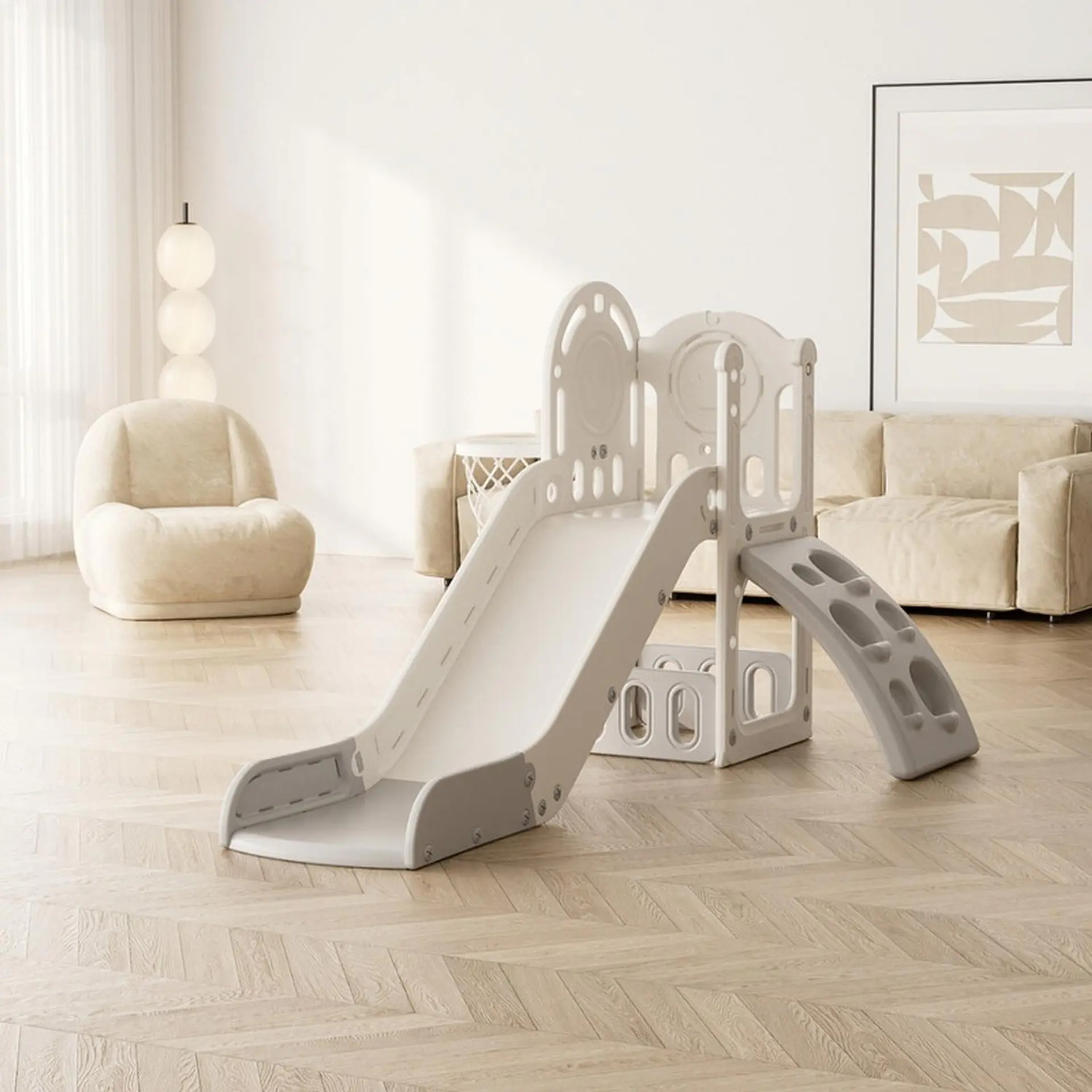 Juego Resbalin Infantil + Escalada Tobogan Torre Rojo 2