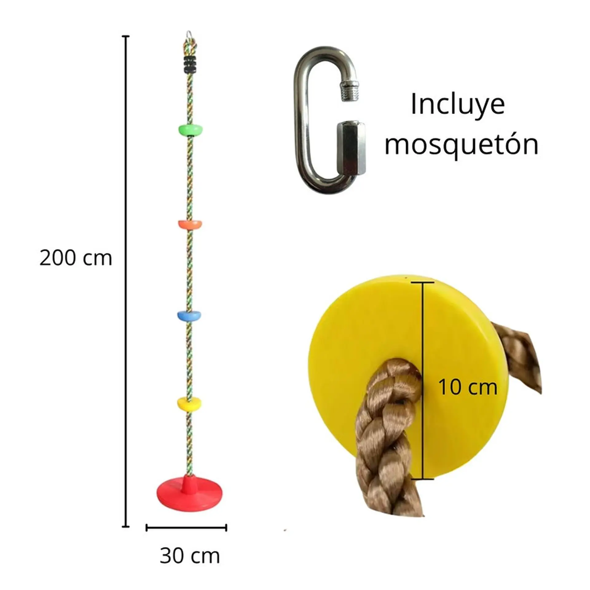 Columpio Disco Mecedor Cuerda Escalada Trepar 6