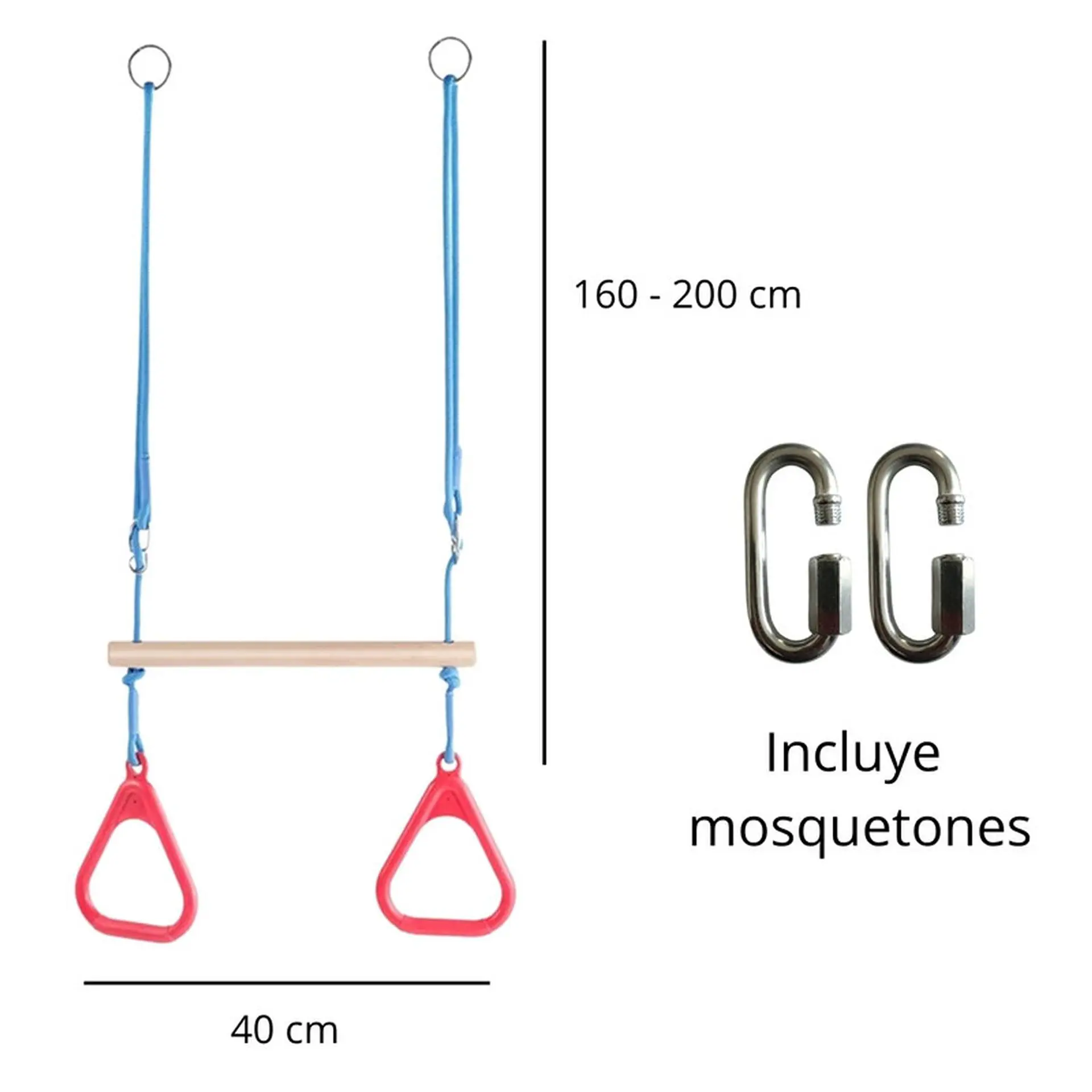 Columpio Barra Trapecio Con Anillos Gimnasio 5