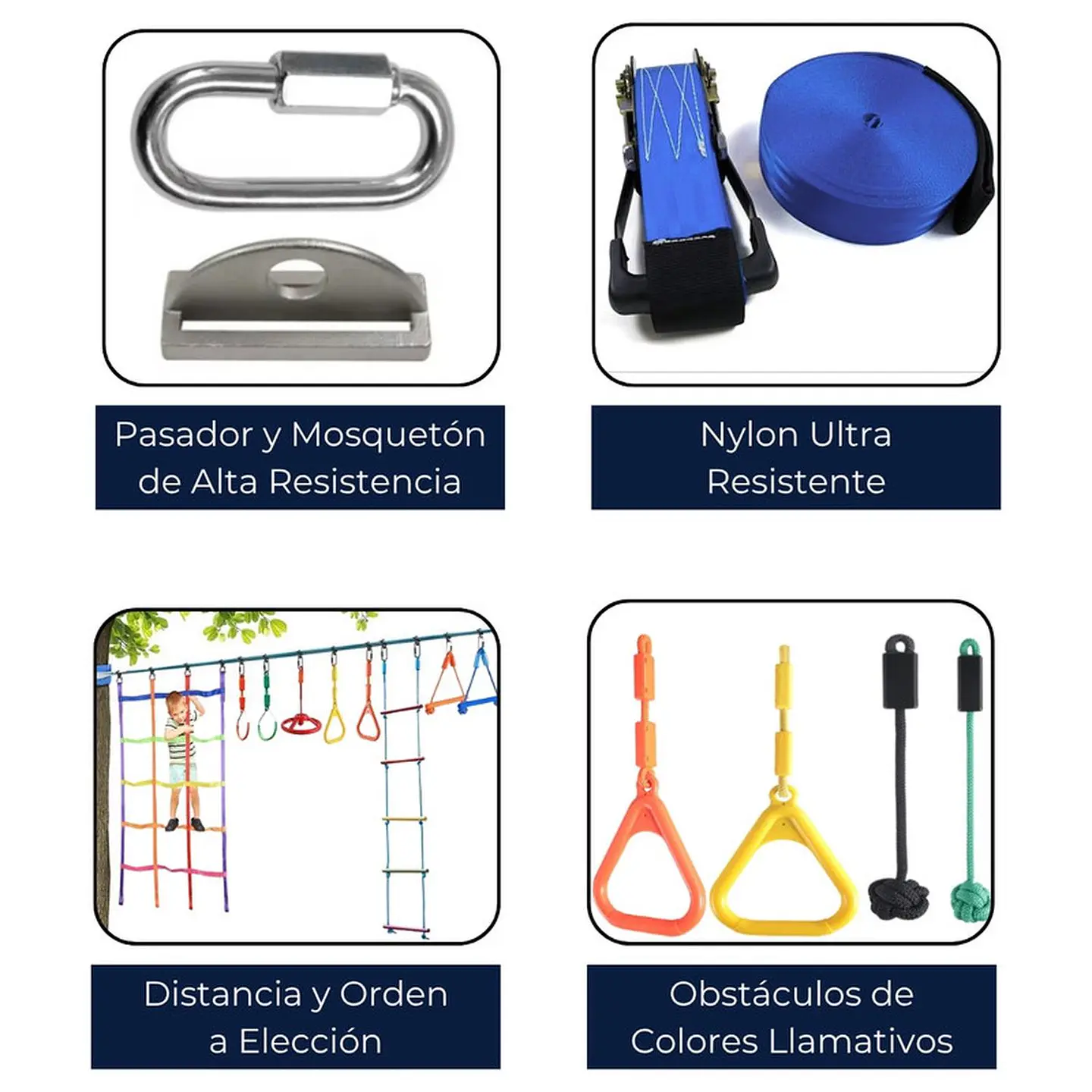 Juego Carrera Ninja Warrior 7 Obstaculos Slackline 2