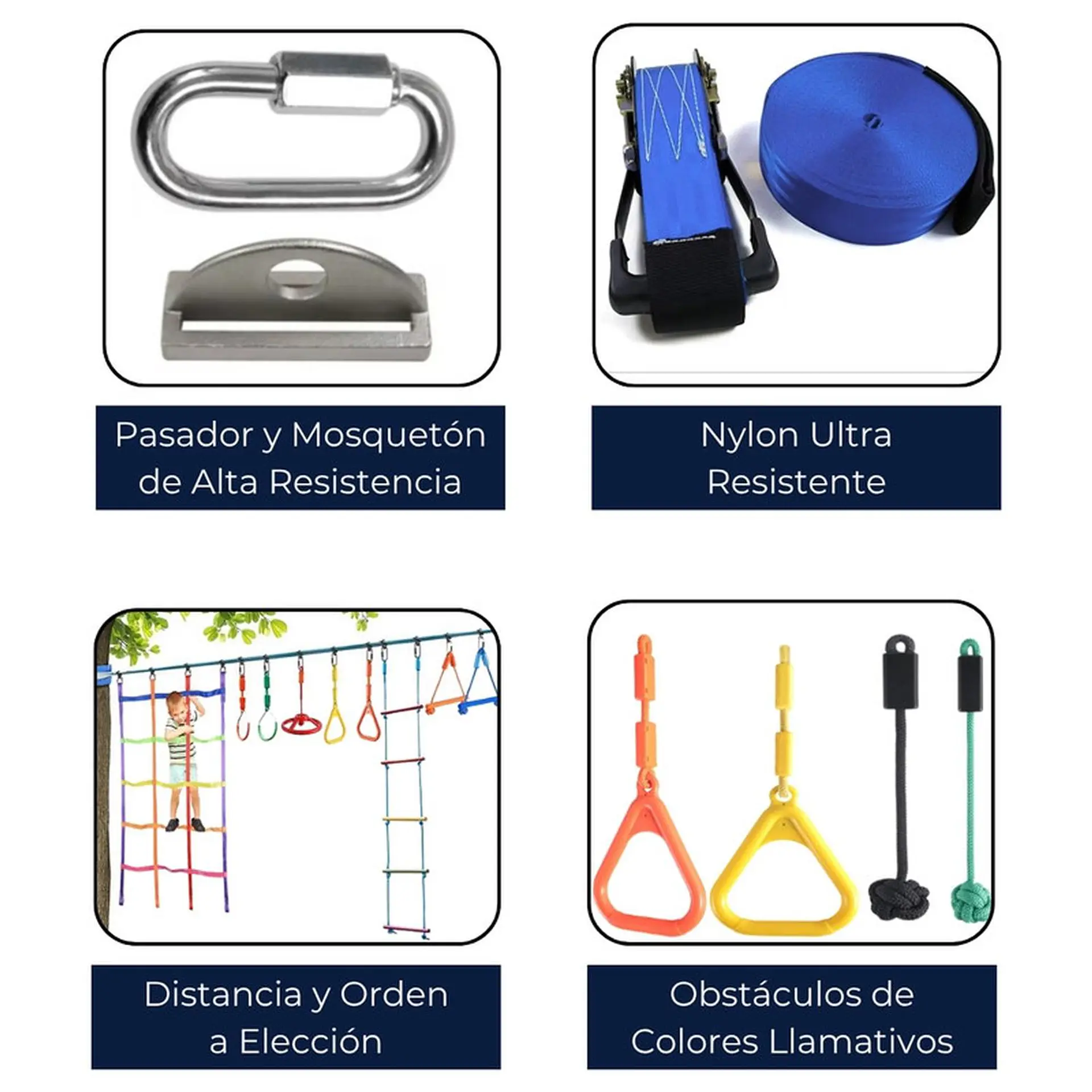 Juego Carrera Ninja Warrior 7 Obstaculos Slackline 2