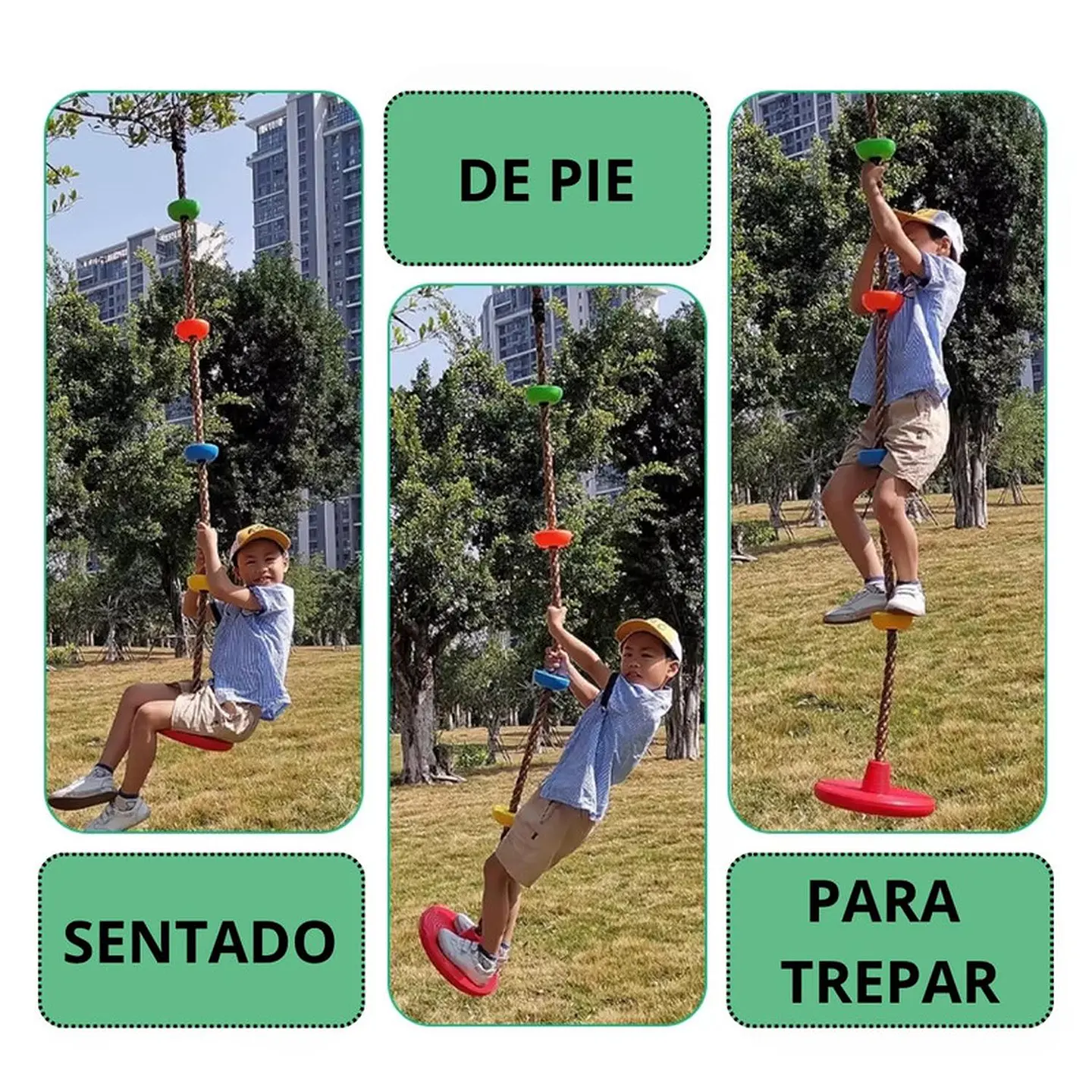 Columpio Disco Mecedor Cuerda Escalada Trepar 2
