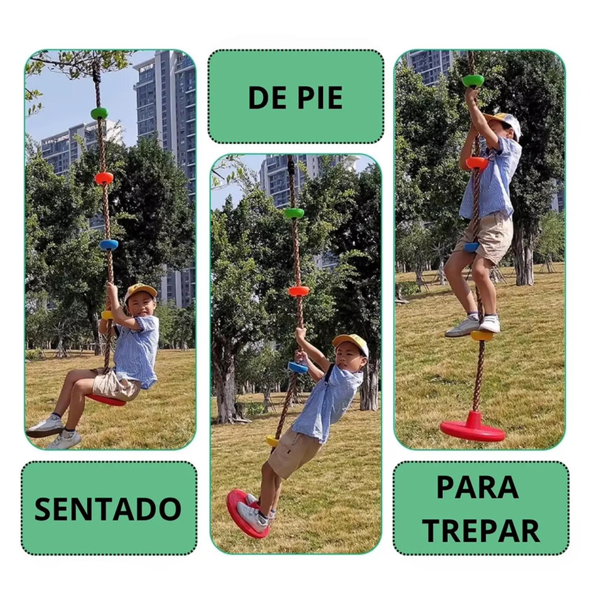 Columpio Disco Mecedor Cuerda Escalada Trepar 2