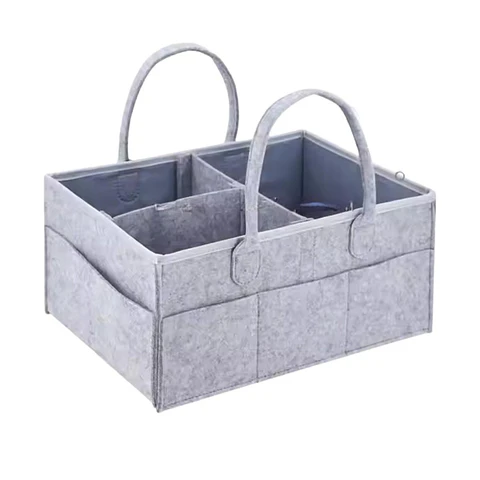 Organizador De Pañales Deluxe Para Mudador Gris