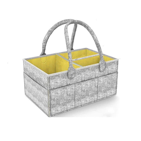 Organizador De Pañales Deluxe Para Mudador Amarillo